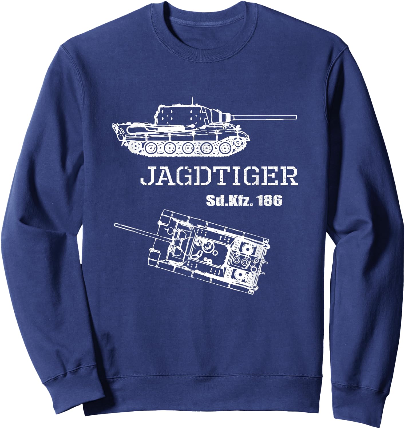 Tank destroyer Jagd Tiger Sd.Kfz. 186 German Wehrmacht WW 2 Sweatshirt - Sweatshirt | Navy