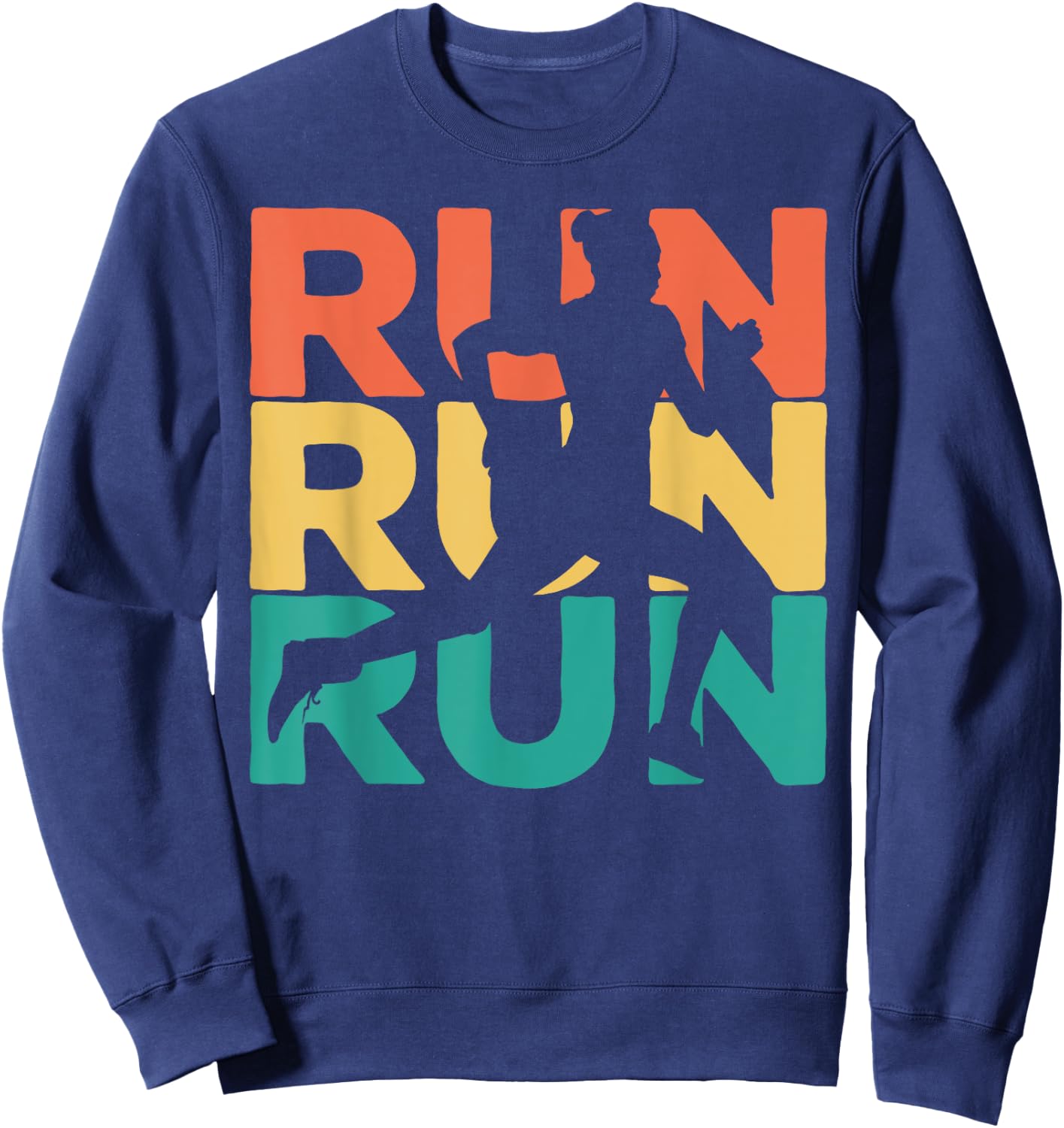 Retro Vintage Running Gift Runners Sweatshirt - Sweatshirt | Navy