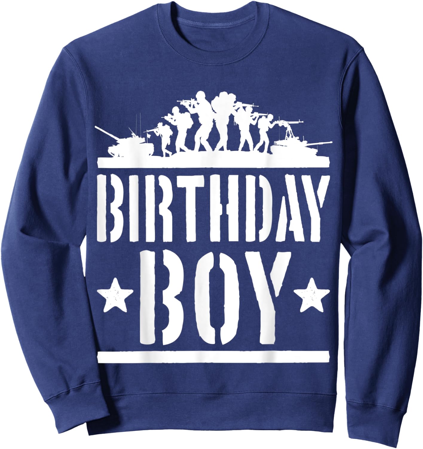 Kids Army Party Gift B-Day Party Shirt Birthday Boy Sweatshirt - Sweatshirt | Navy