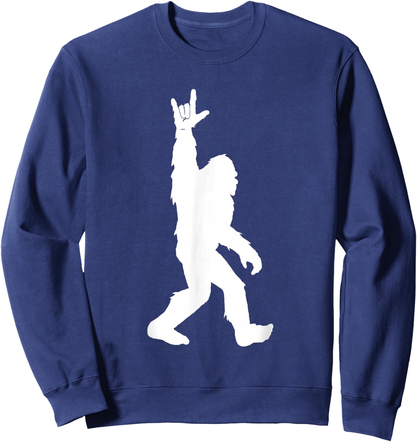 Bigfoot I Love You Hand Sign Language for Sasquatch Hunters Sweatshirt - Sweatshirt | Navy