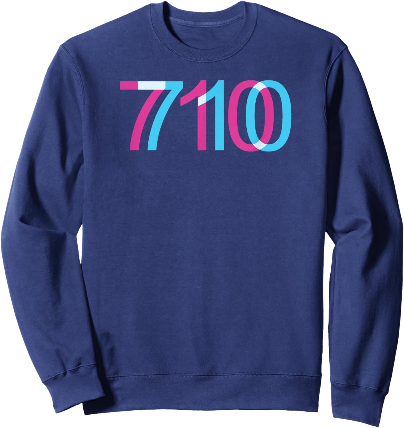 710 Oil Dabbing 420 Trippy Glitch Sweatshirt - Sweatshirt | Navy