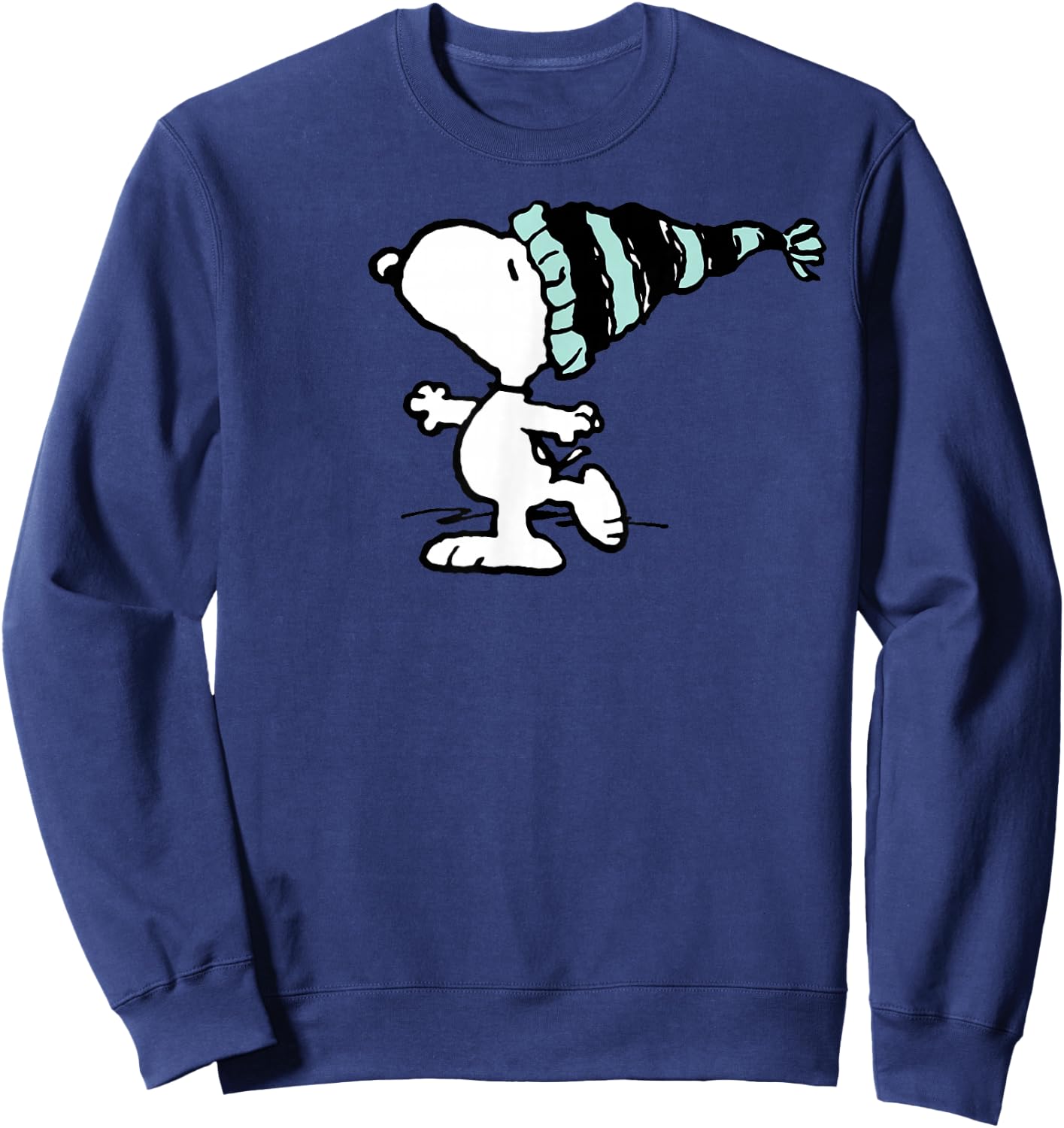 Peanuts Snoopy Holiday Winter Hat Sweatshirt - Sweatshirt | Navy
