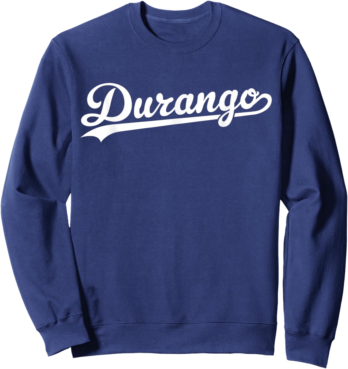 Durango Mexico Baseball Script Retro Vintage Patriotic Sweatshirt - Sweatshirt | Navy