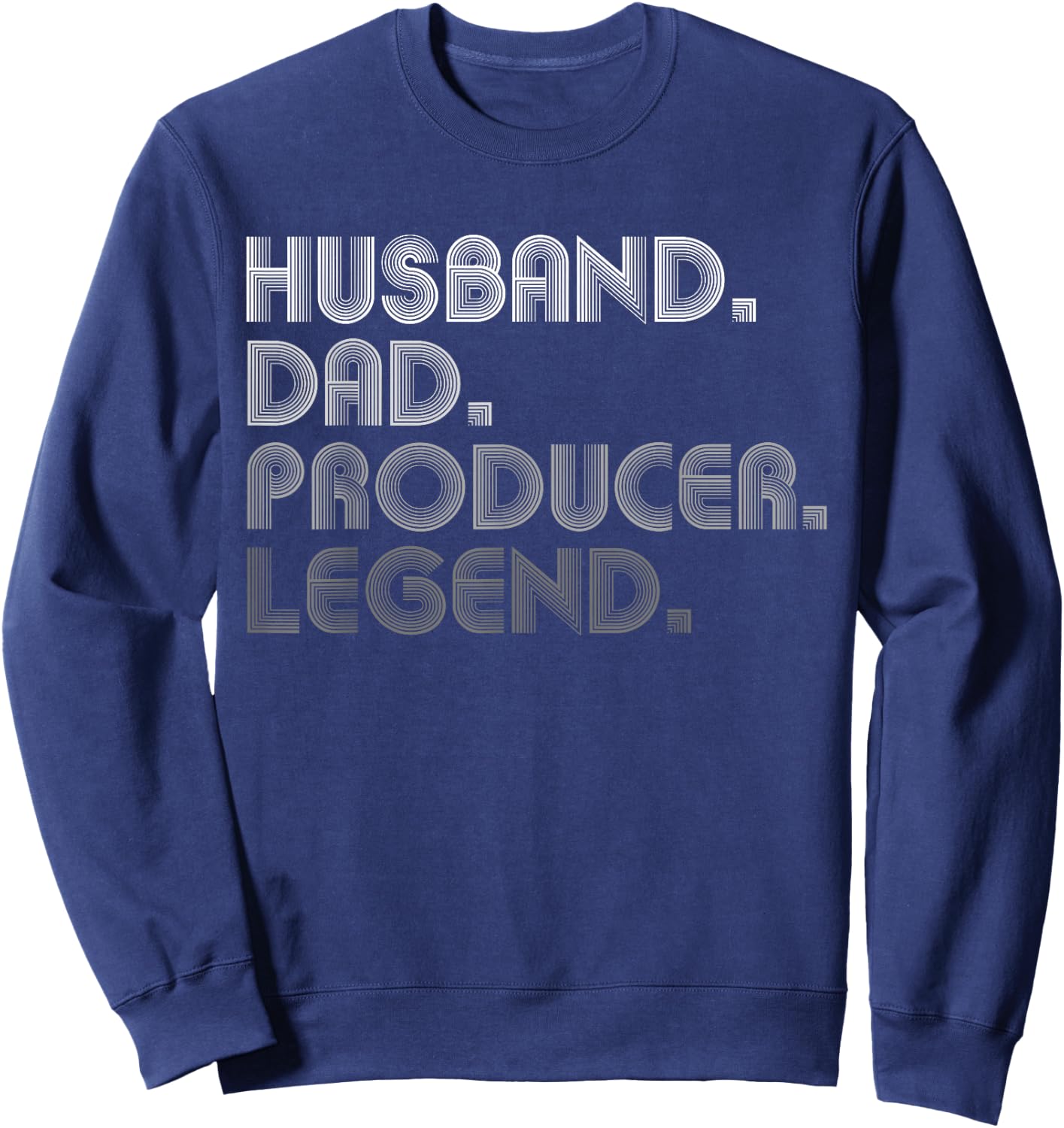 Husband Dad Producer Funny Film Music Production Sweatshirt - Sweatshirt | Navy
