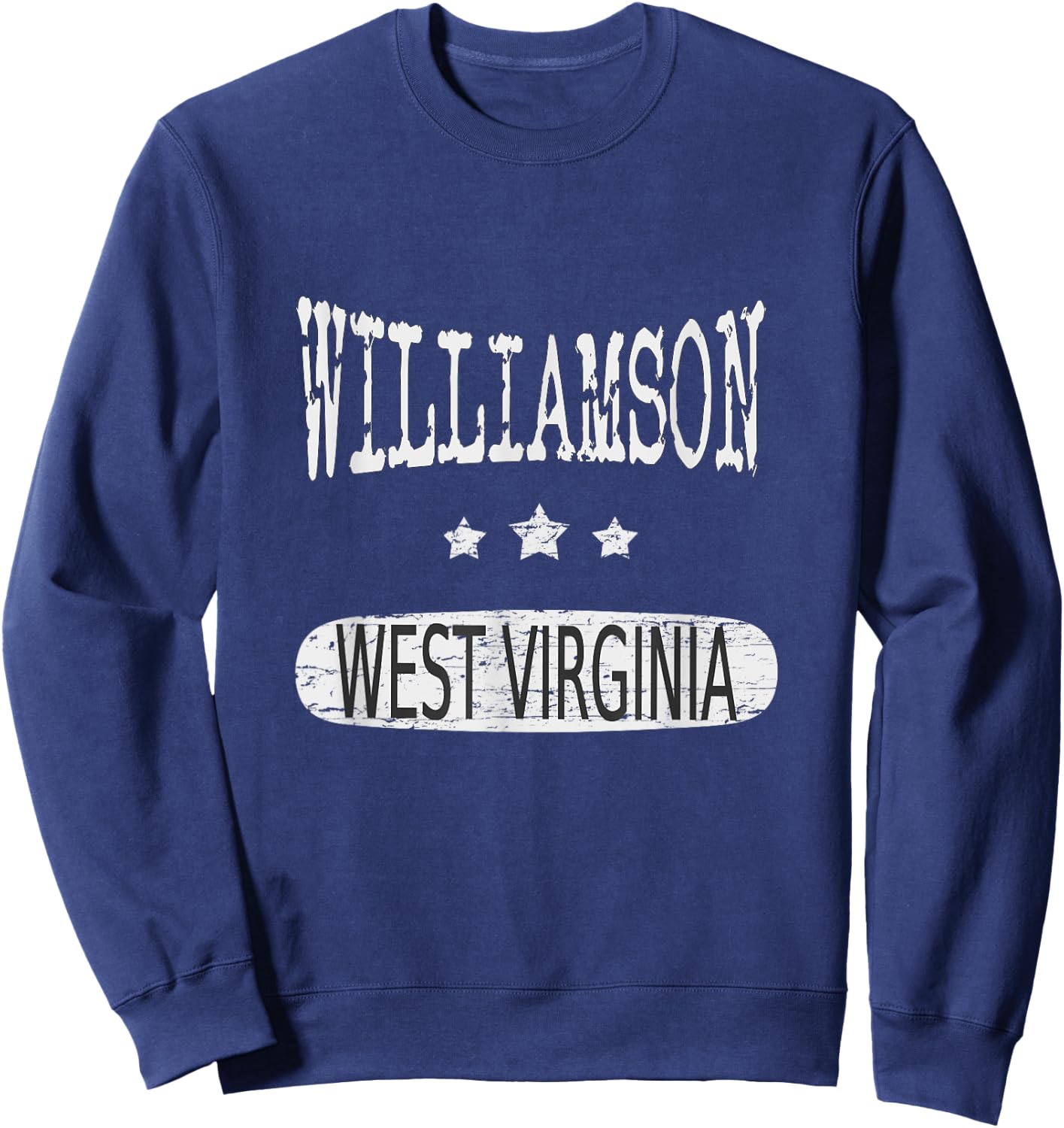 Vintage Williamson West Virginia Sweatshirt - Sweatshirt | Navy