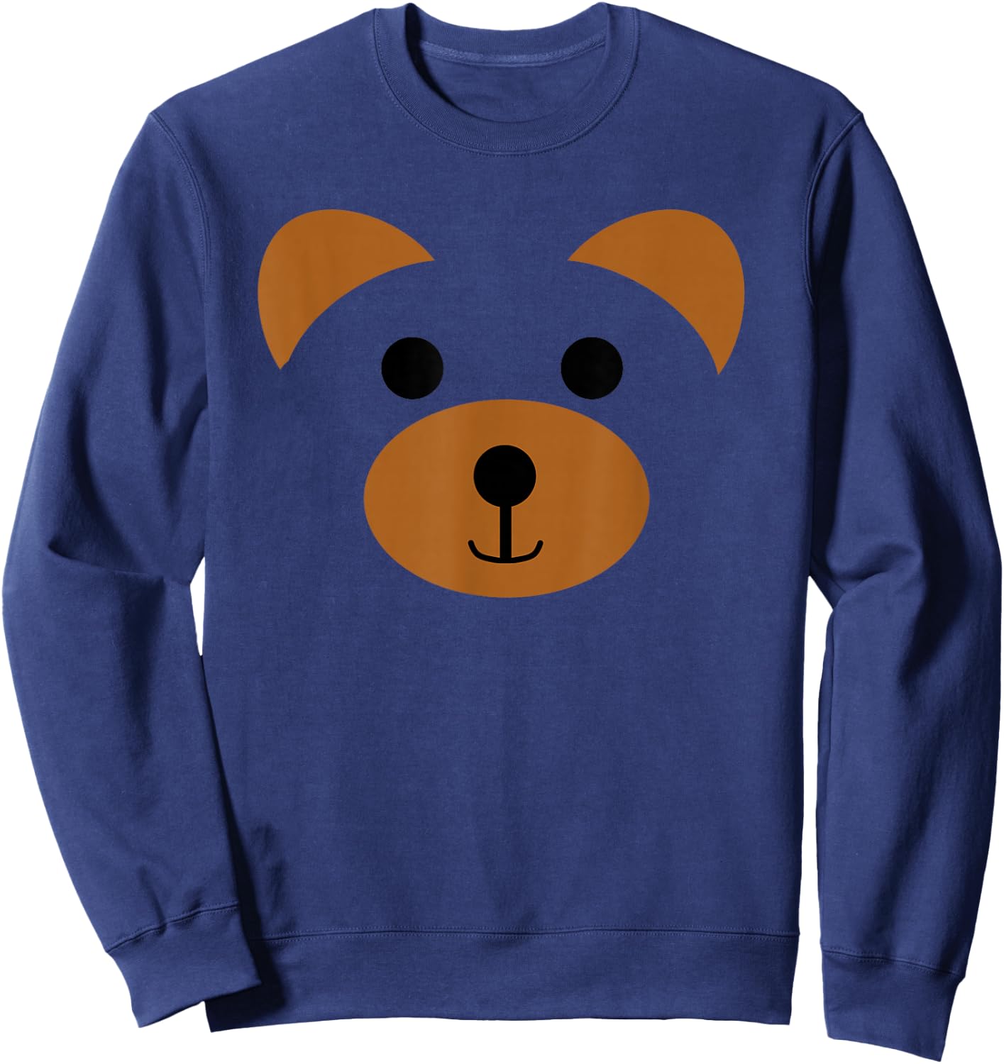 Bear Face Halloween Costume Brown Animal Bear Sweatshirt - Sweatshirt | Navy
