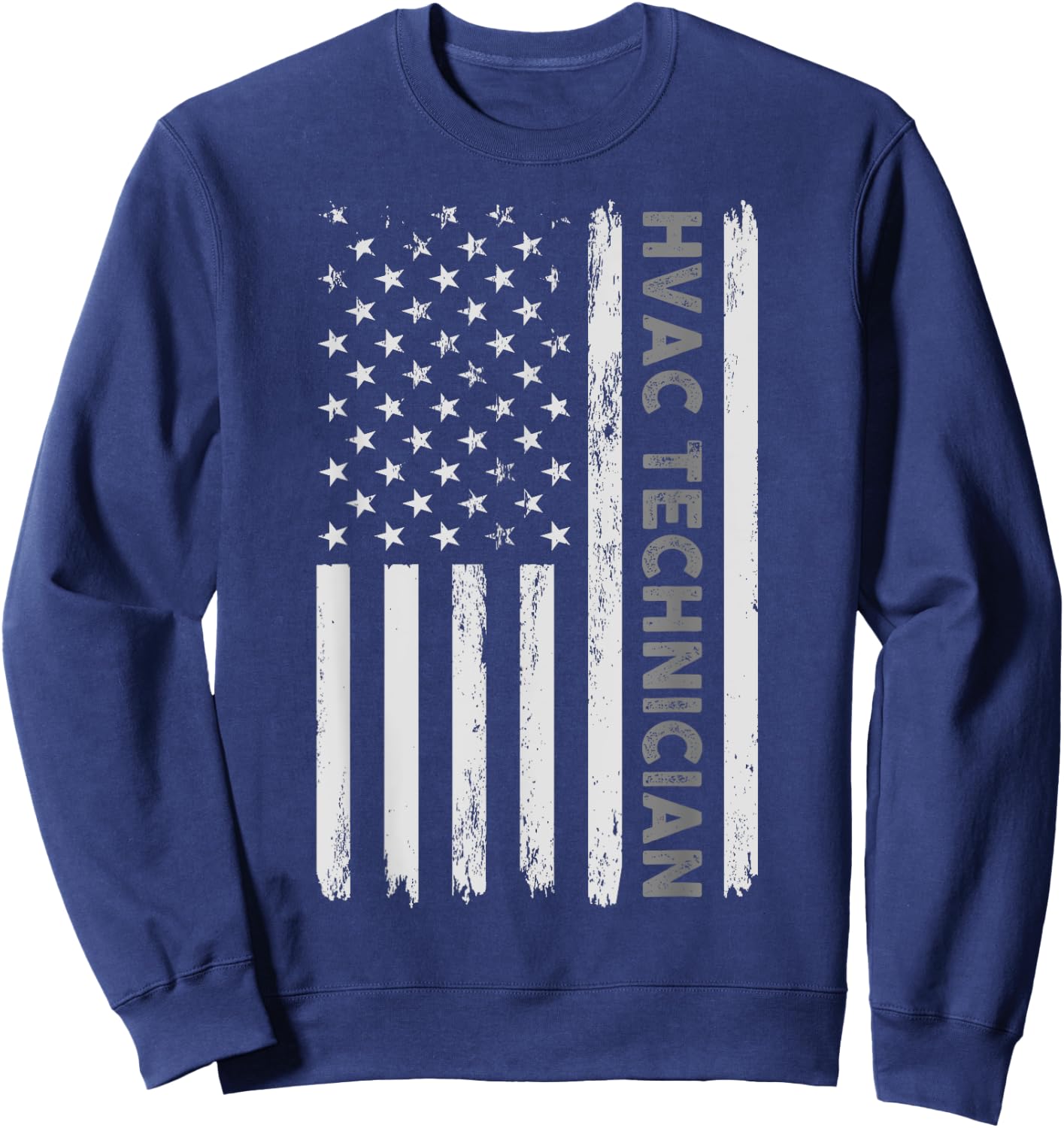 US HVAC Technician Gift USA Repairman Men Fourth Of July Sweatshirt - Sweatshirt | Navy