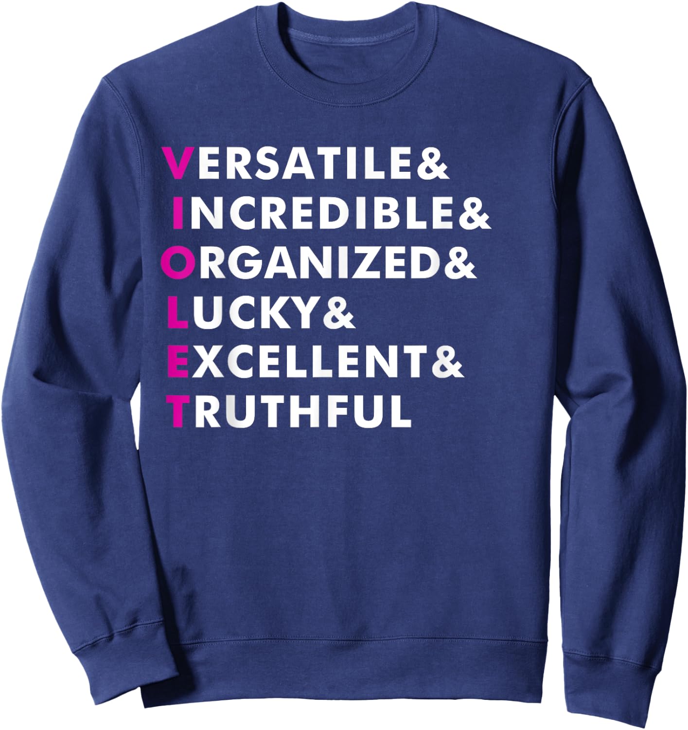 Violet Name Shirt Personalized Gift Sweatshirt - Sweatshirt | Navy