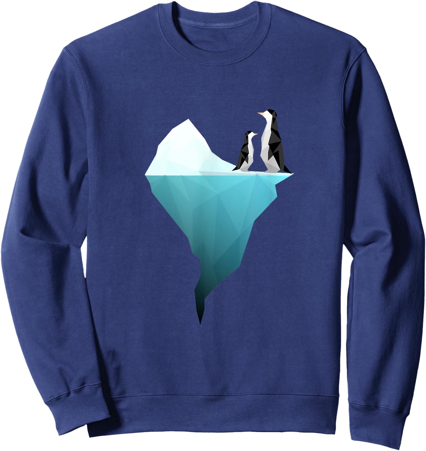 Unique geometric penguins Graphic - friend/men/women Sweatshirt - Sweatshirt | Navy