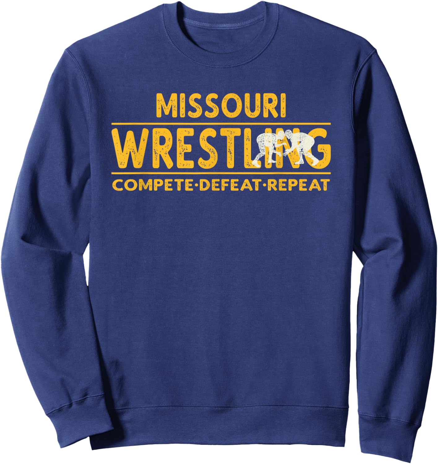 Missouri Wrestling - Compete, Defeat, Repeat Sweatshirt - Sweatshirt | Navy