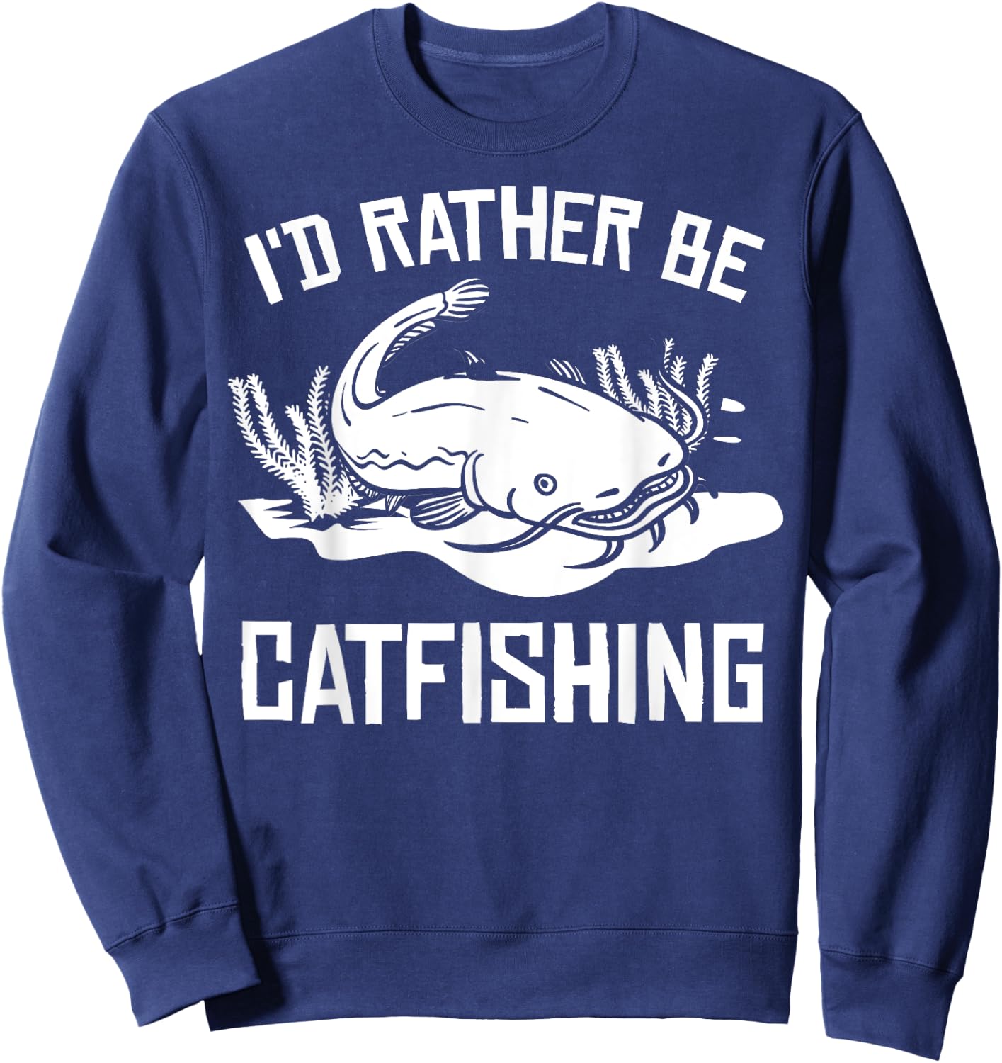 Catfish Fishing Flathead Catfishing Catfisher Sweatshirt - Sweatshirt | Navy