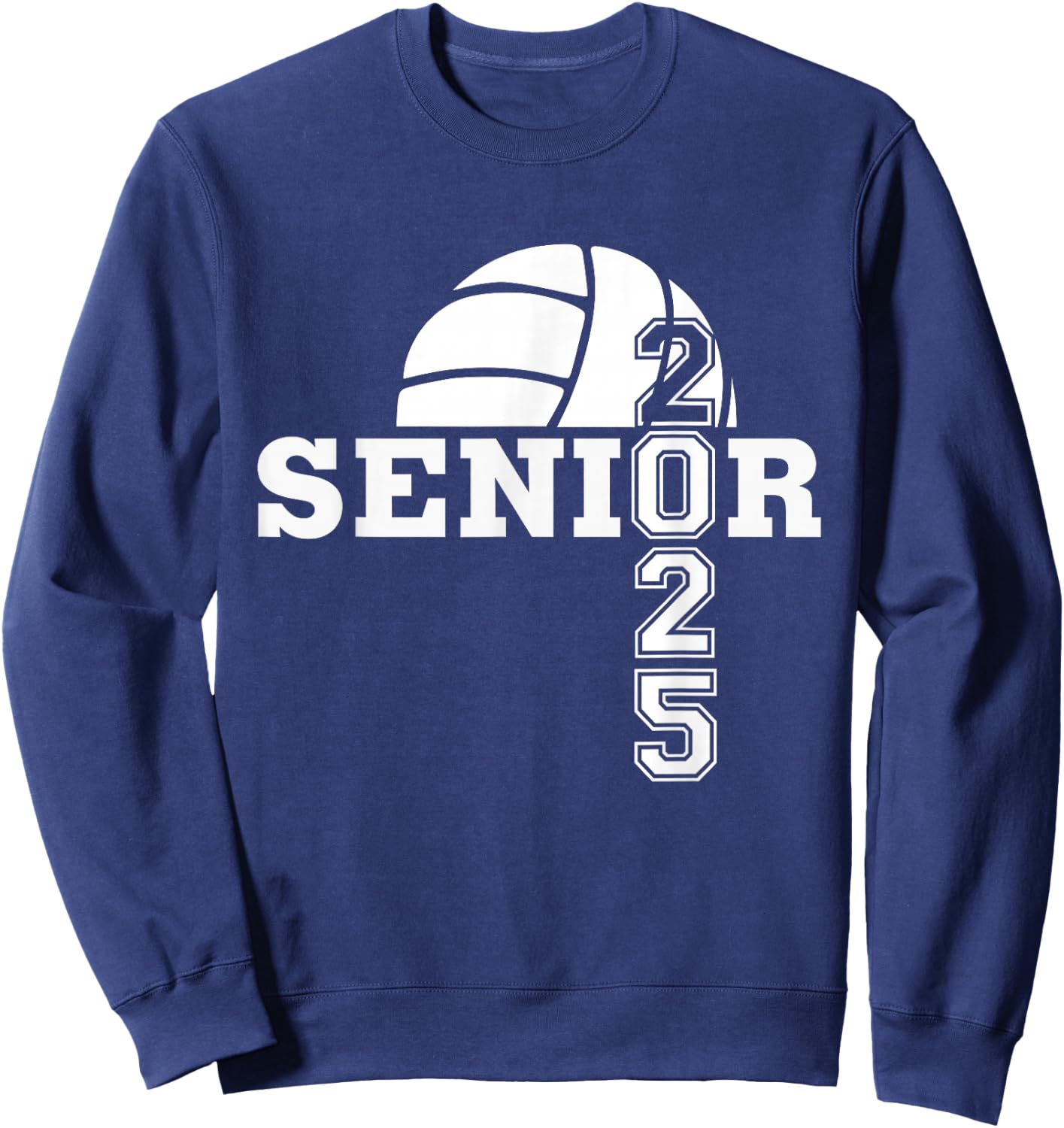 Senior 2025 volleyball boys girls team school seniors Sweatshirt - Sweatshirt | Navy
