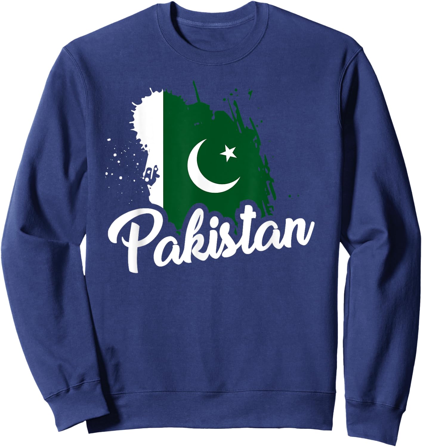 Pakistan Flag T Shirt Pakistani Proud Roots Love Team Cute Sweatshirt - Sweatshirt | Navy