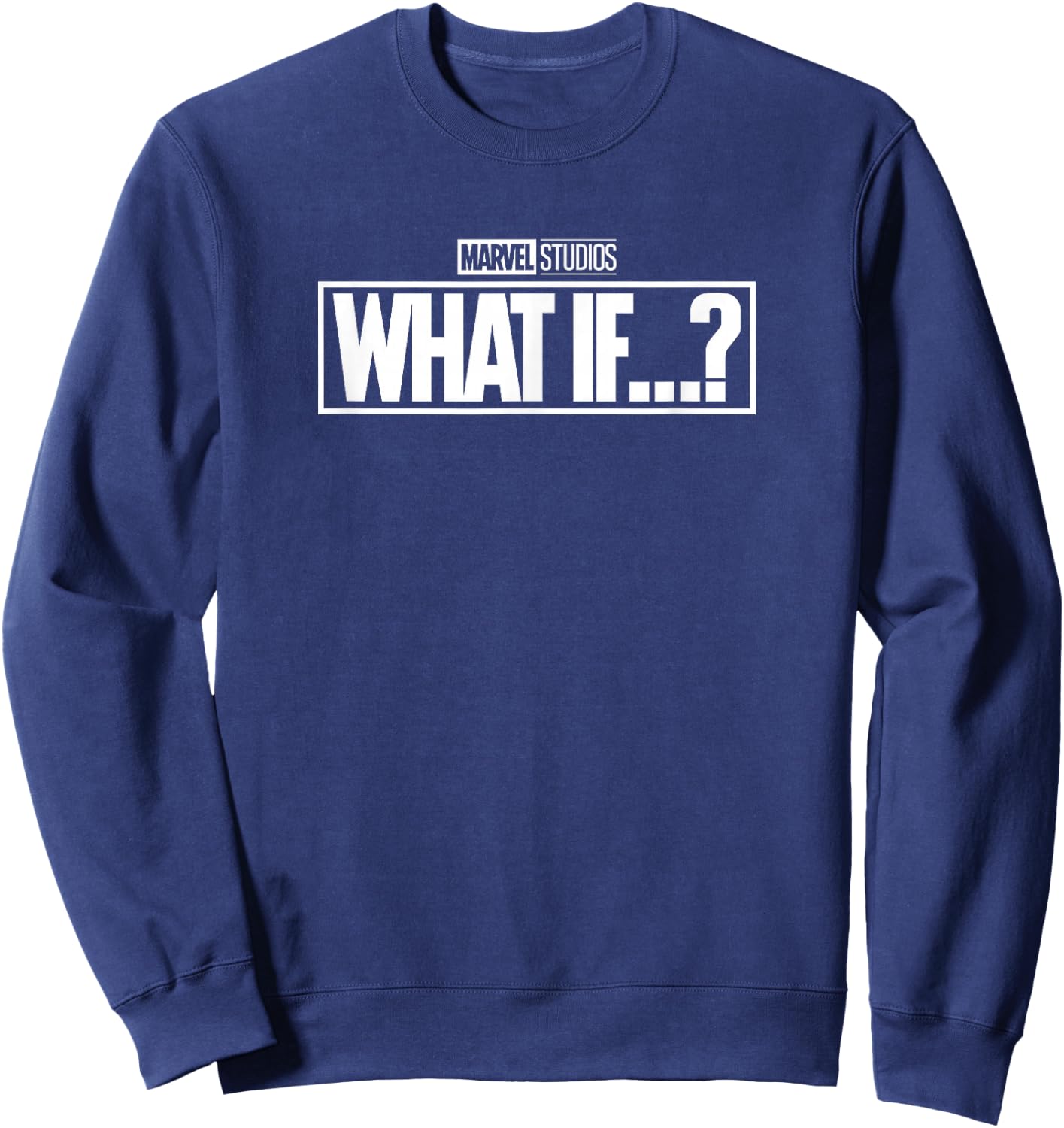 Marvel What If...? White Logo Sweatshirt - Sweatshirt | Navy
