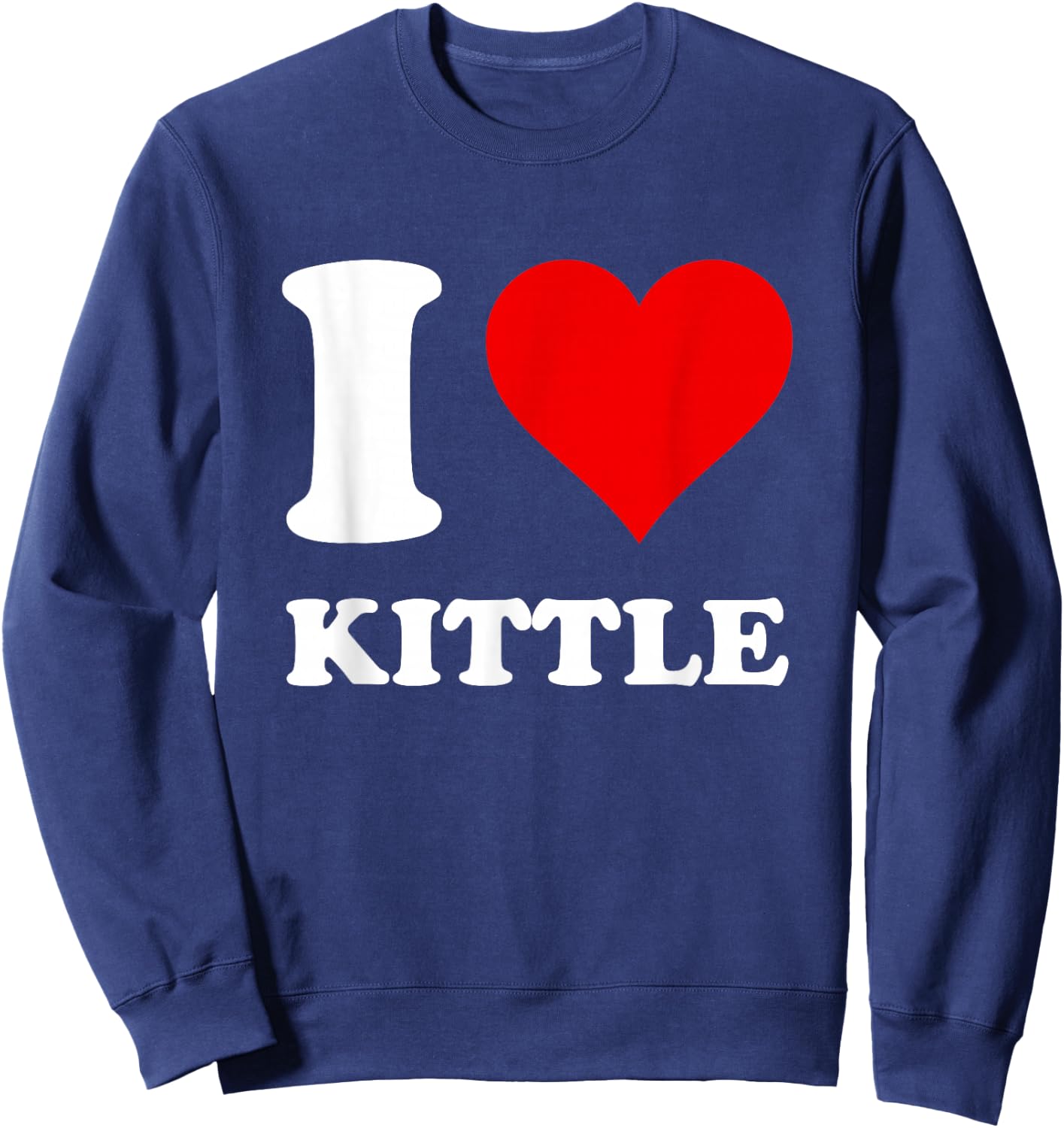 Red Heart I Love Kittle Sweatshirt - Sweatshirt | Navy