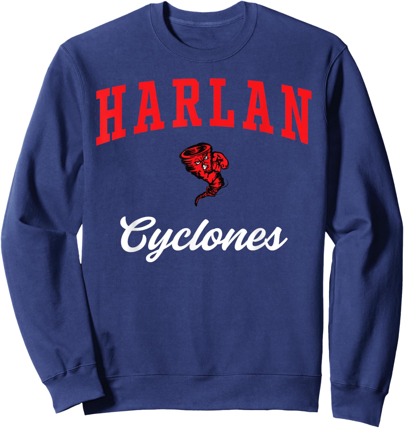 Harlan High School Cyclones Sweatshirt - Sweatshirt | Navy