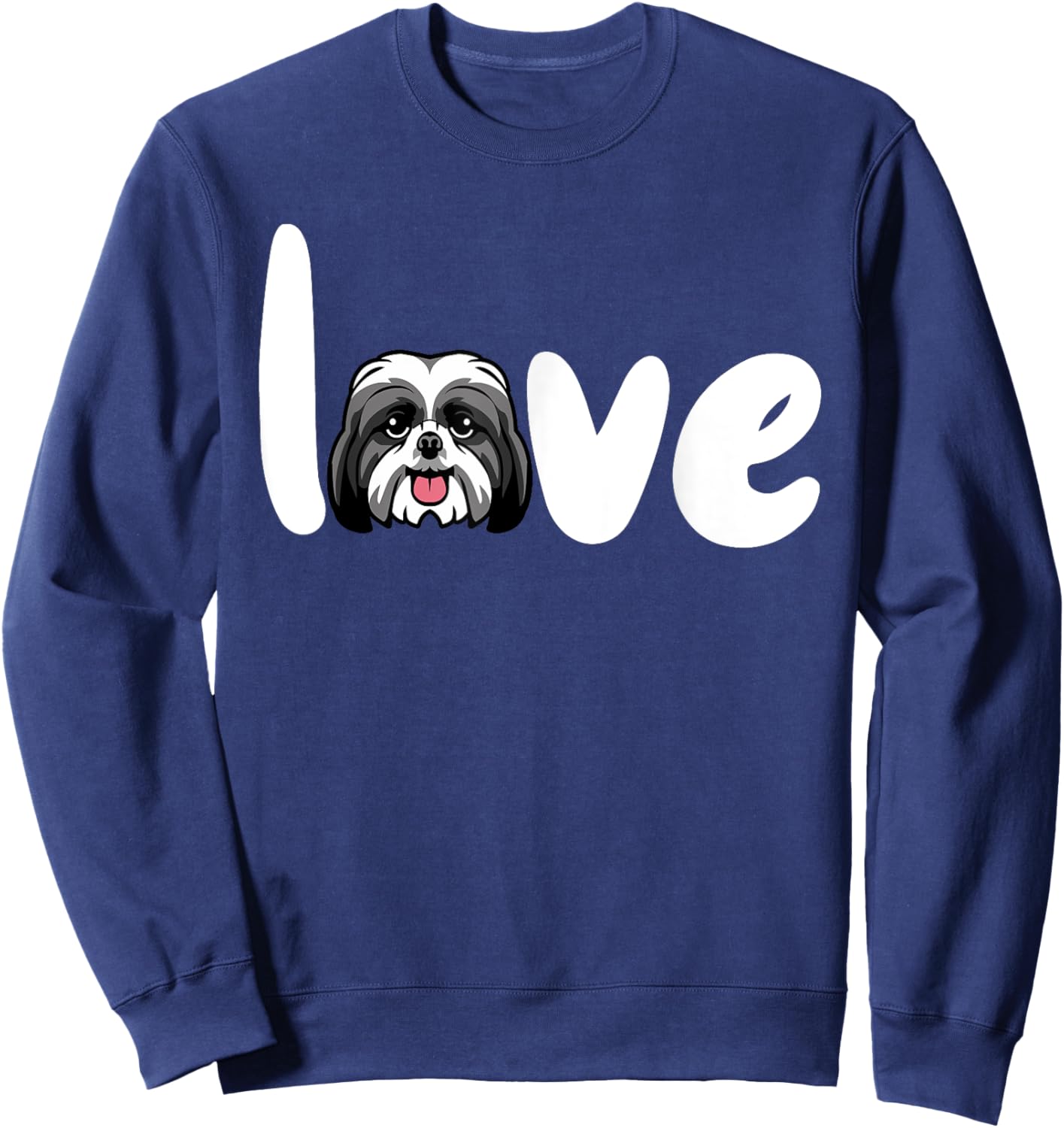 Shih Tzu Love Dog Sweatshirt - Sweatshirt | Navy