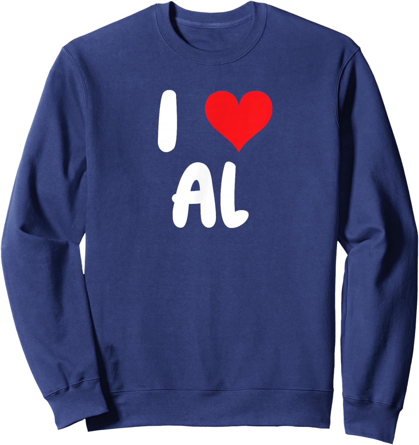 I Love Al - Heart - Name Sweatshirt - Sweatshirt | Navy