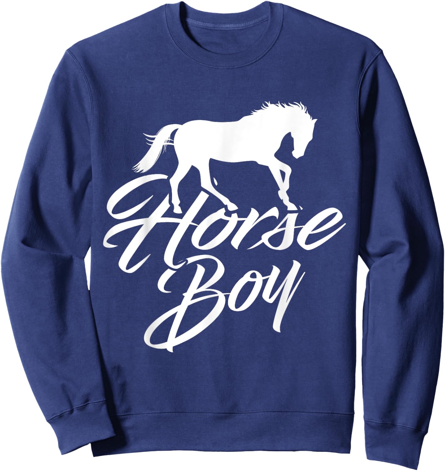 Funny Horse Riding Boy Horseback Riding Horse Boy Sweatshirt - Sweatshirt | Navy