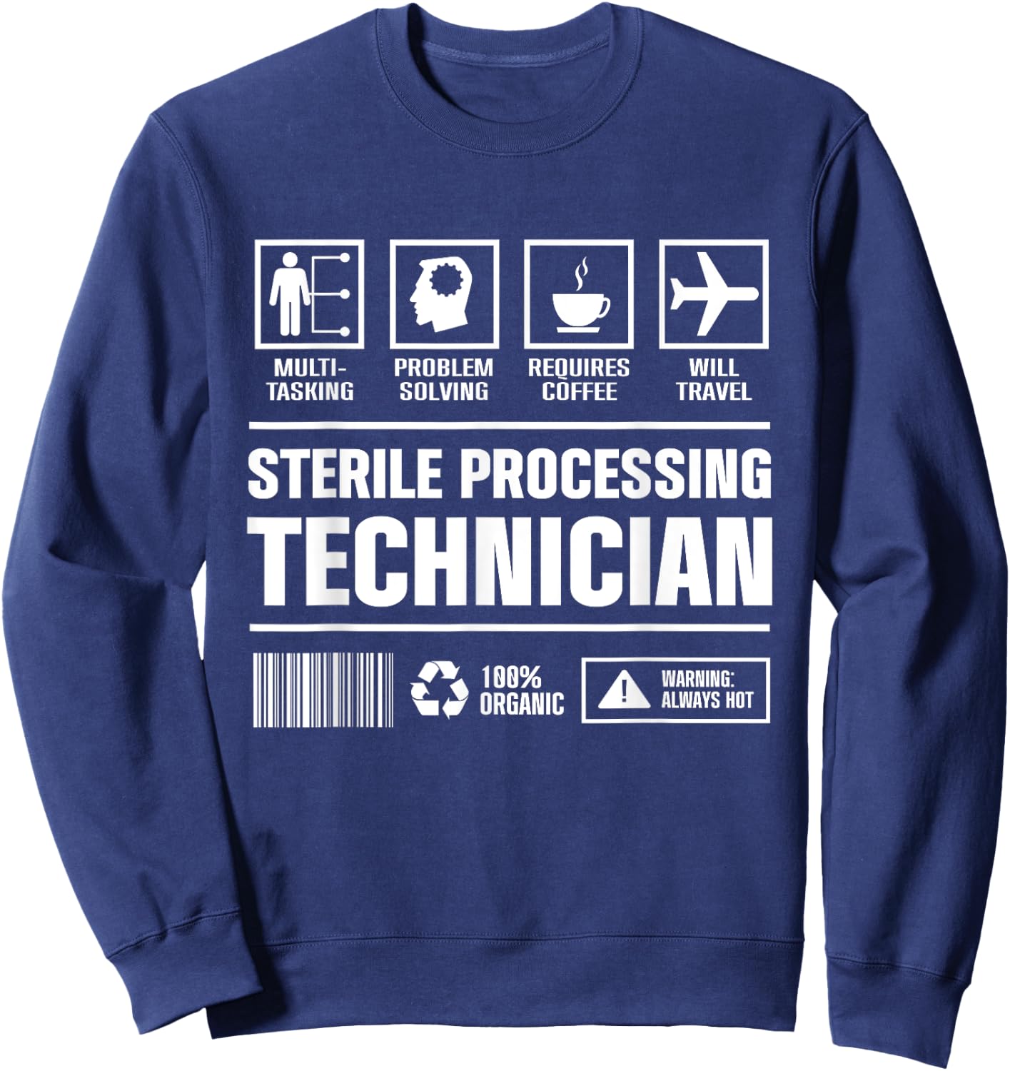 Sterile Processing Technician Solving Funny Tech Sweatshirt - Sweatshirt | Navy