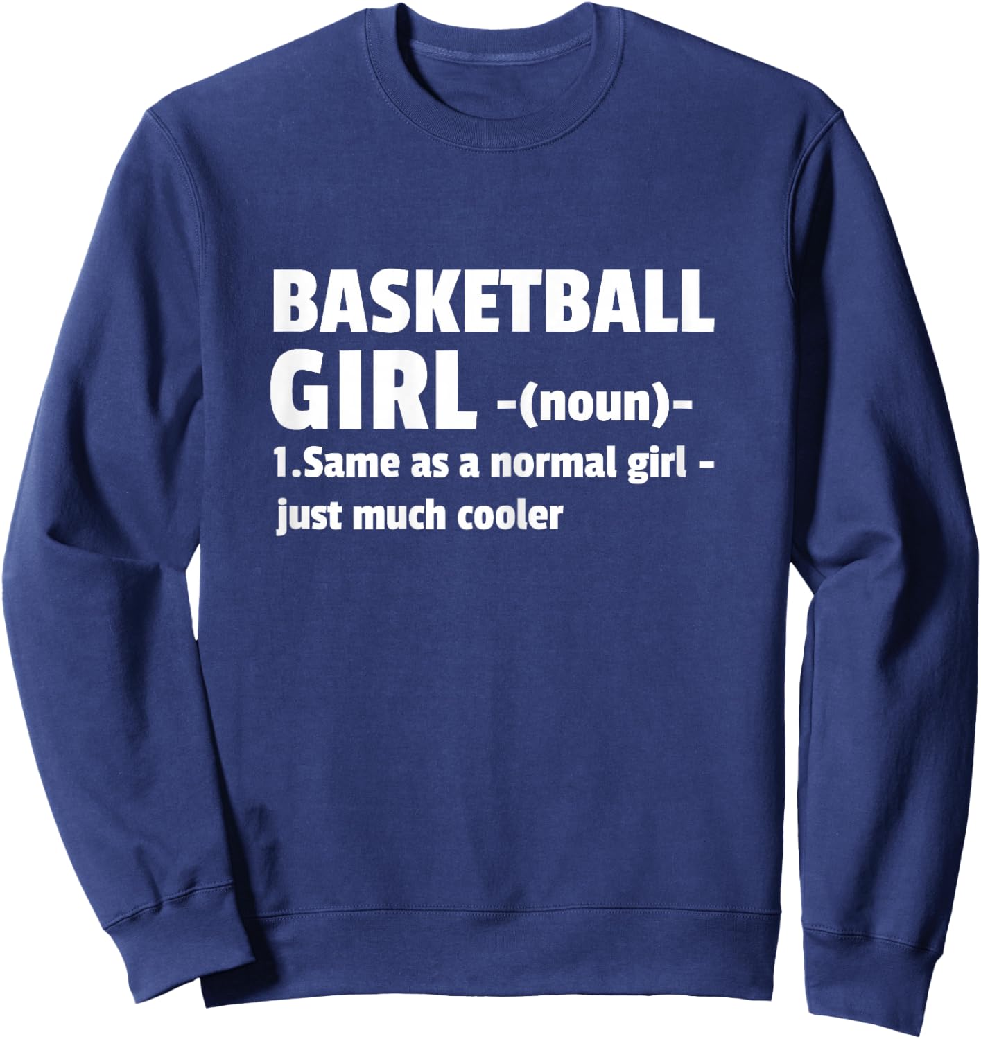Basketball Shirt Women Teen Girls Basketball Girl Sweatshirt - Sweatshirt | Navy
