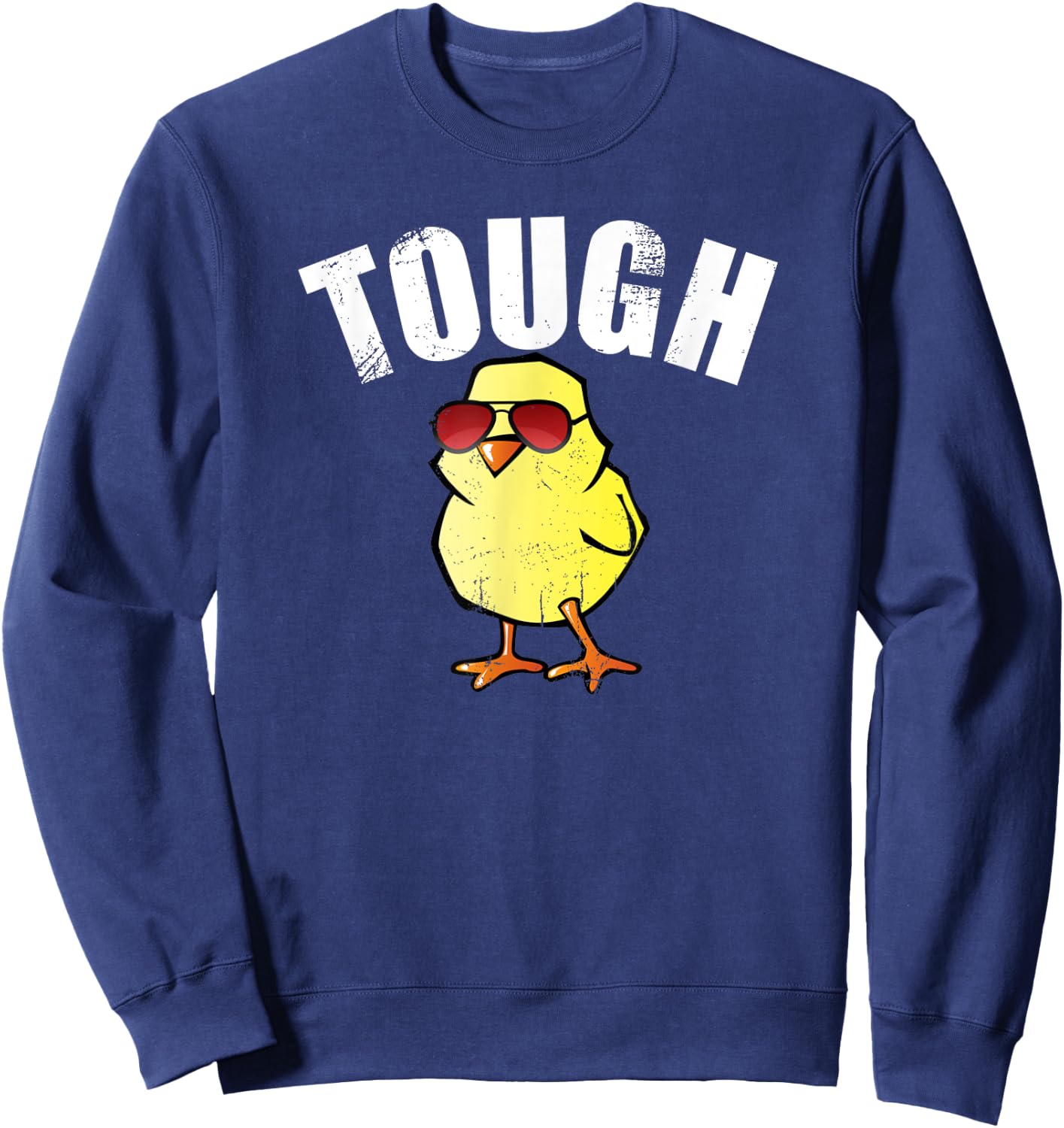 Cute Chick TOUGH CHICK Shirt Baby Chick Feminist Empower Sweatshirt - Sweatshirt | Navy