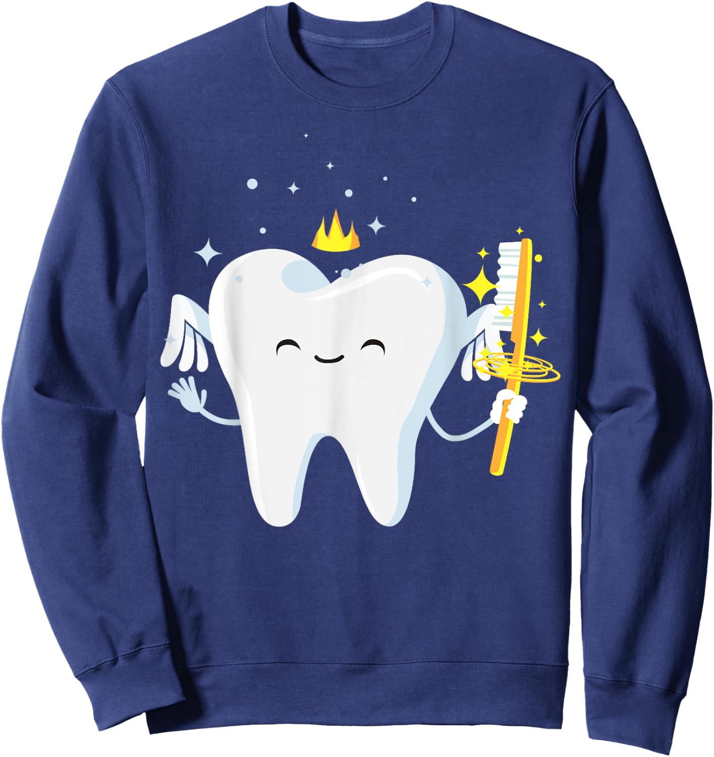 Cute Tooth Fairy Gift | Funny Dental Hygienist Fantasy Folk Sweatshirt - Sweatshirt | Navy