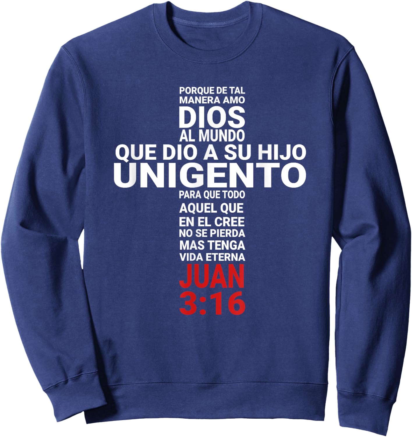 Juan 3:16 John Playera Camisa Sweatshirt - Sweatshirt | Navy