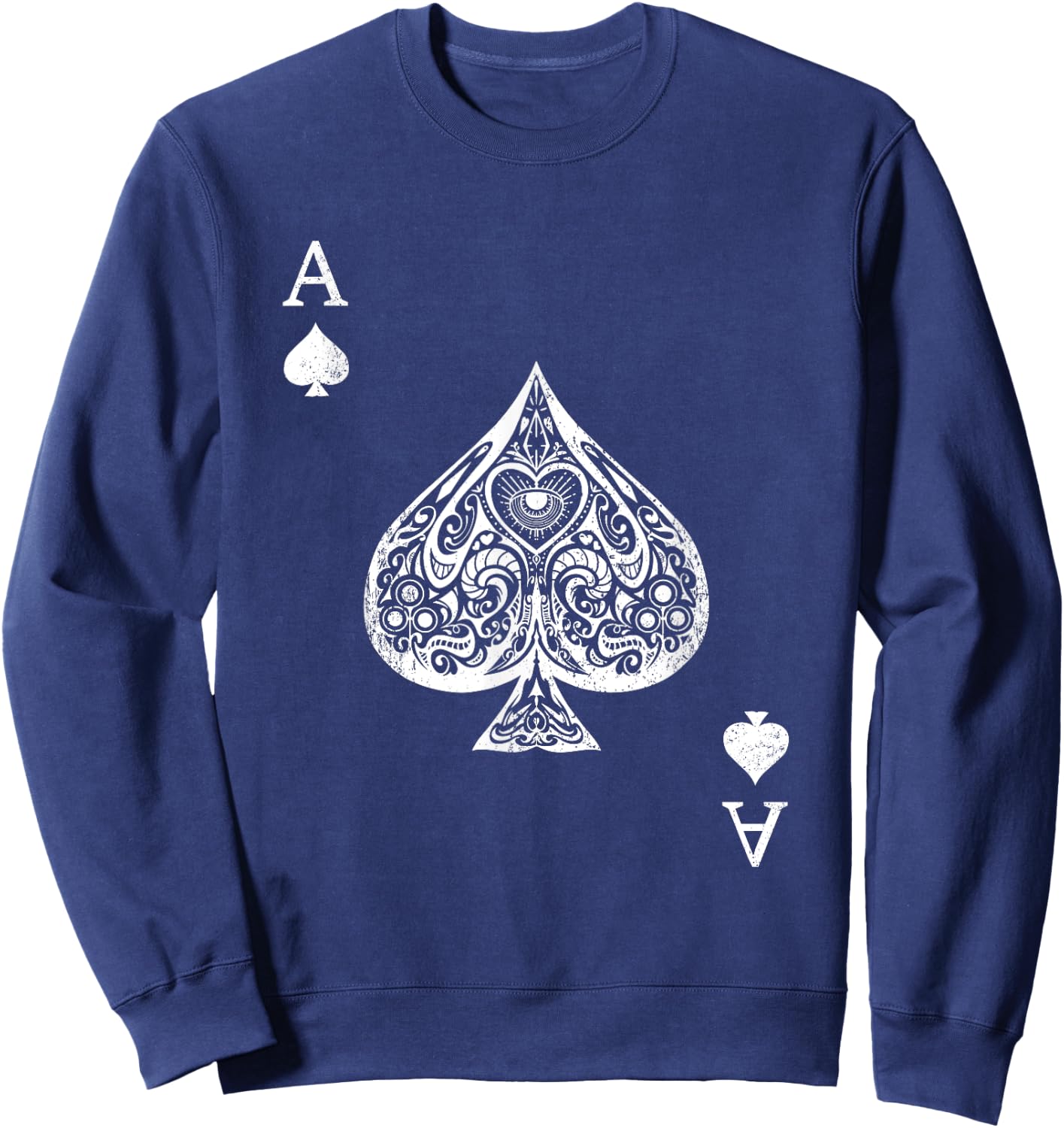 Ace of Spades Costume - Playing Card Costume Ace Spade Sweatshirt - Sweatshirt | Navy