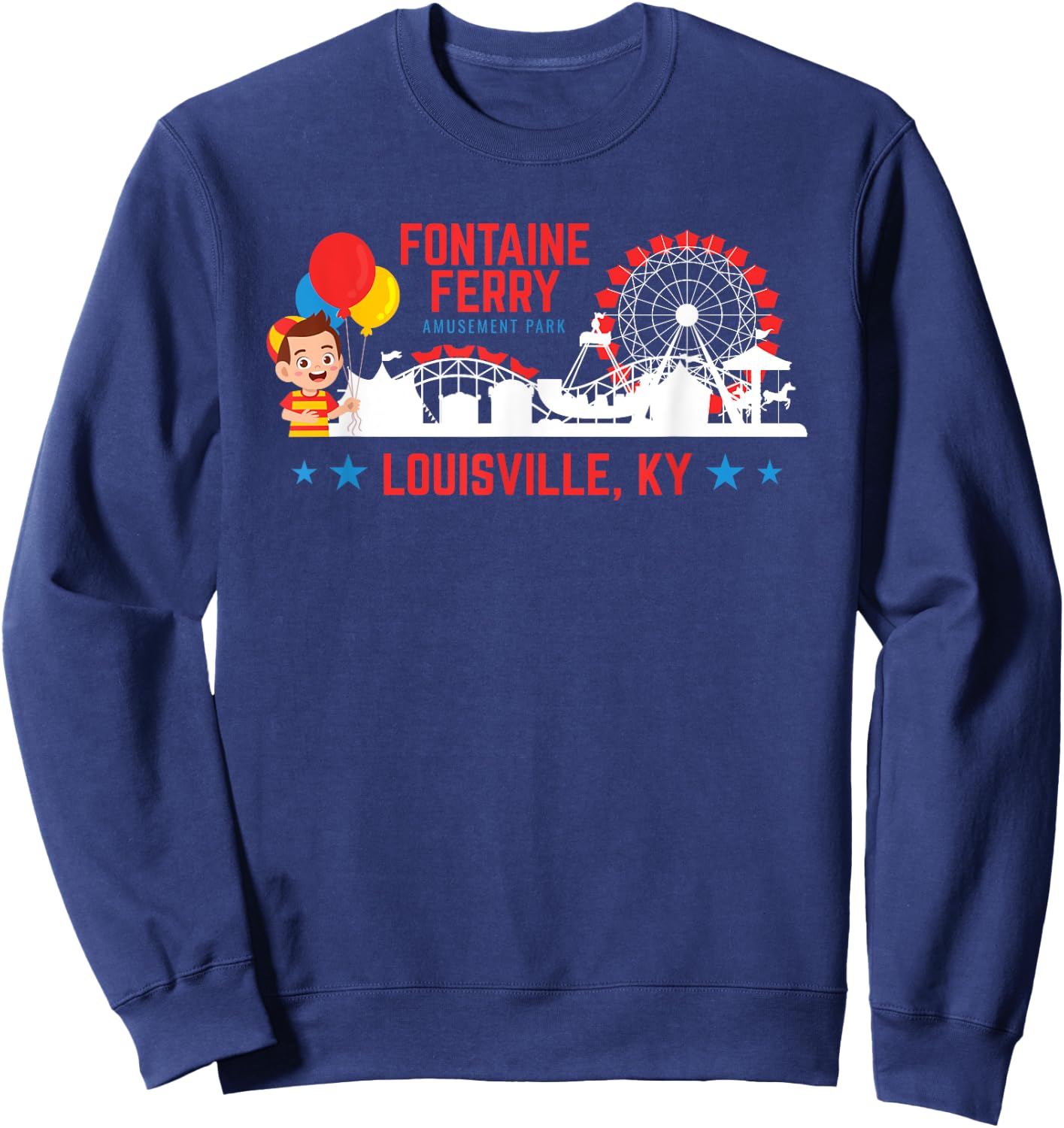 Louisville Park Fountain Fontaine Ferry Sweatshirt - Sweatshirt | Navy