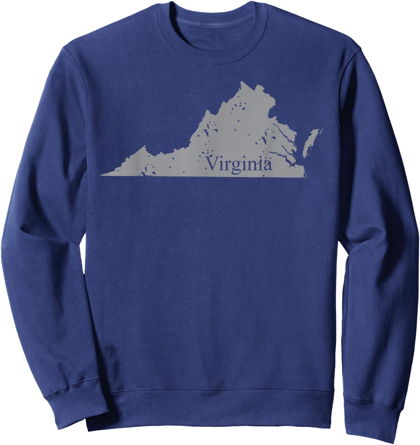 Extraordinary Virginia State Outline Travel Gift Sweatshirt - Sweatshirt | Navy