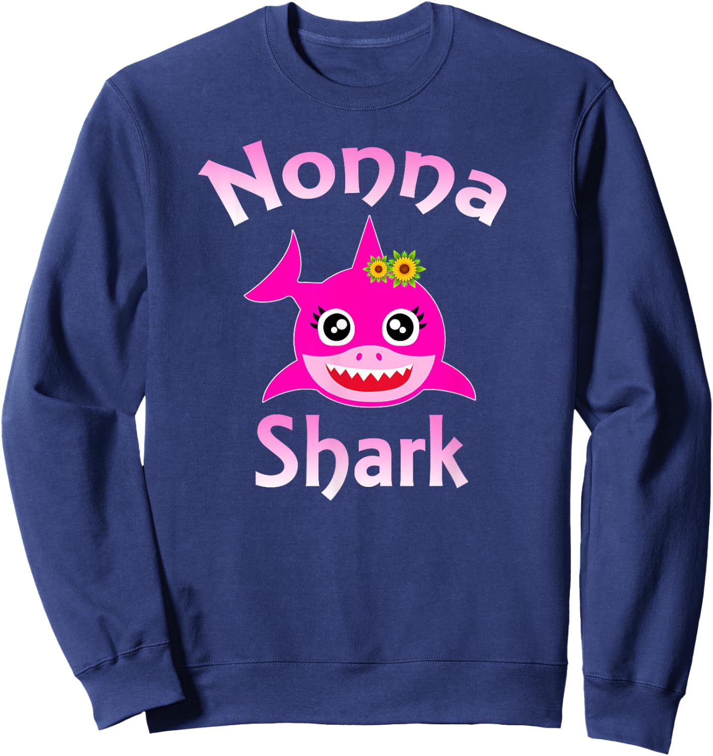 Nonna Shark Funny Italian Grandma Sweatshirt - Sweatshirt | Navy