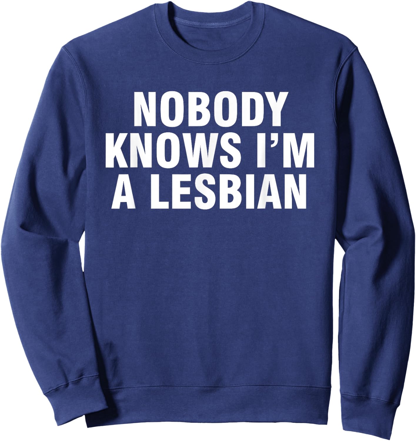Nobody Knows I'm A Lesbian Sweatshirt - Sweatshirt | Navy