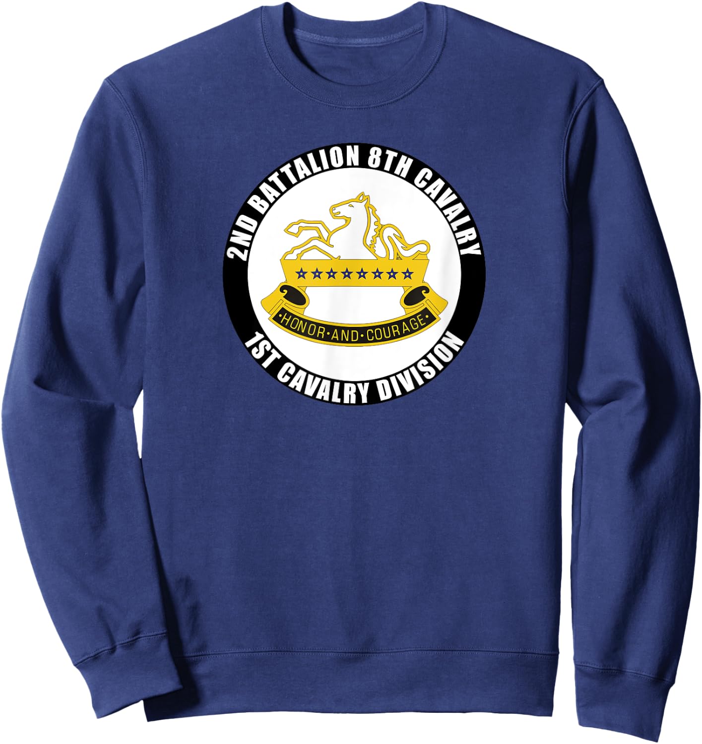 2nd Battalion 8th Cavalry 1st Cavalry Division Veteran Gift Sweatshirt - Sweatshirt | Navy