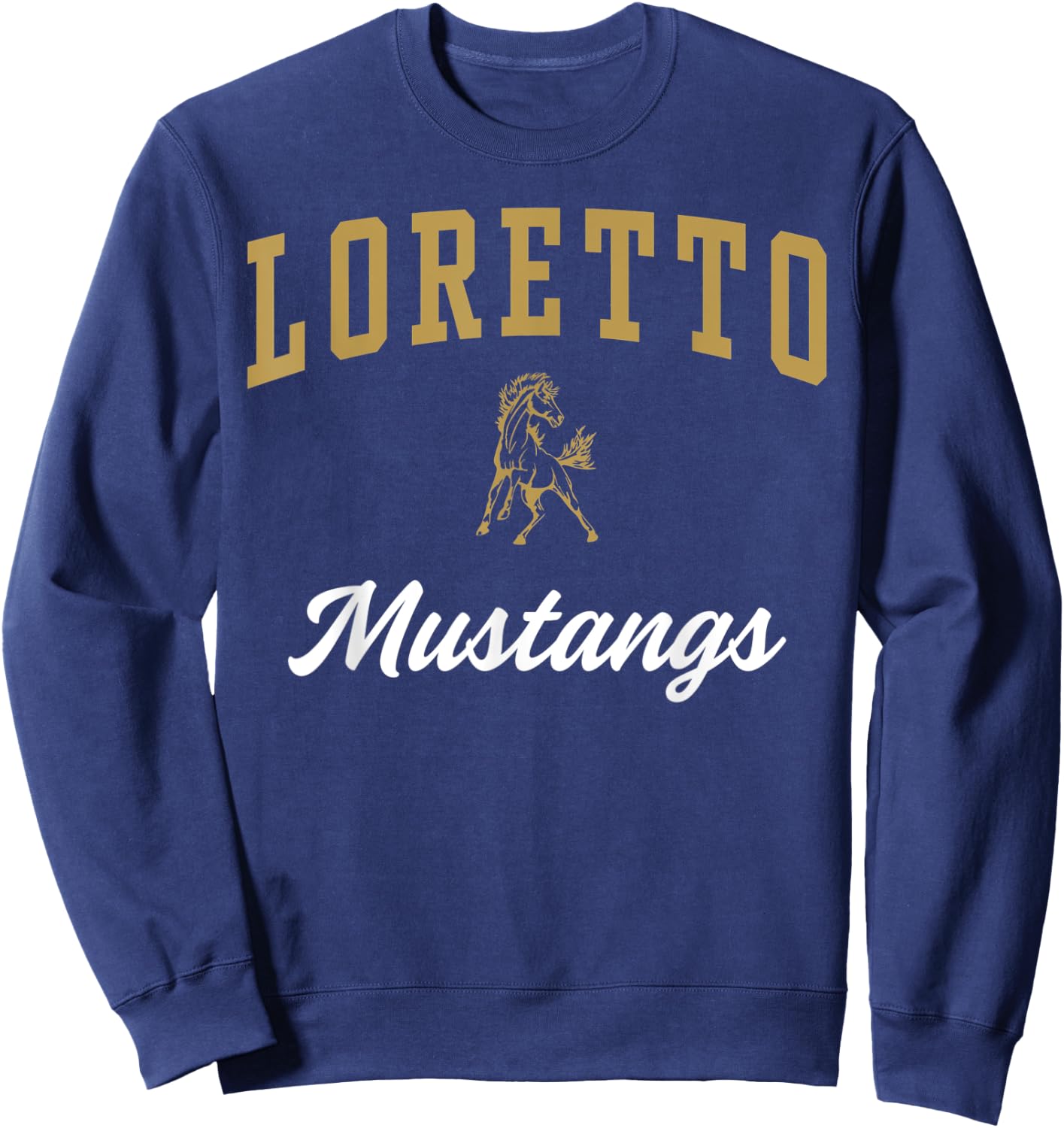 Loretto High School Mustangs Sweatshirt - Sweatshirt | Navy