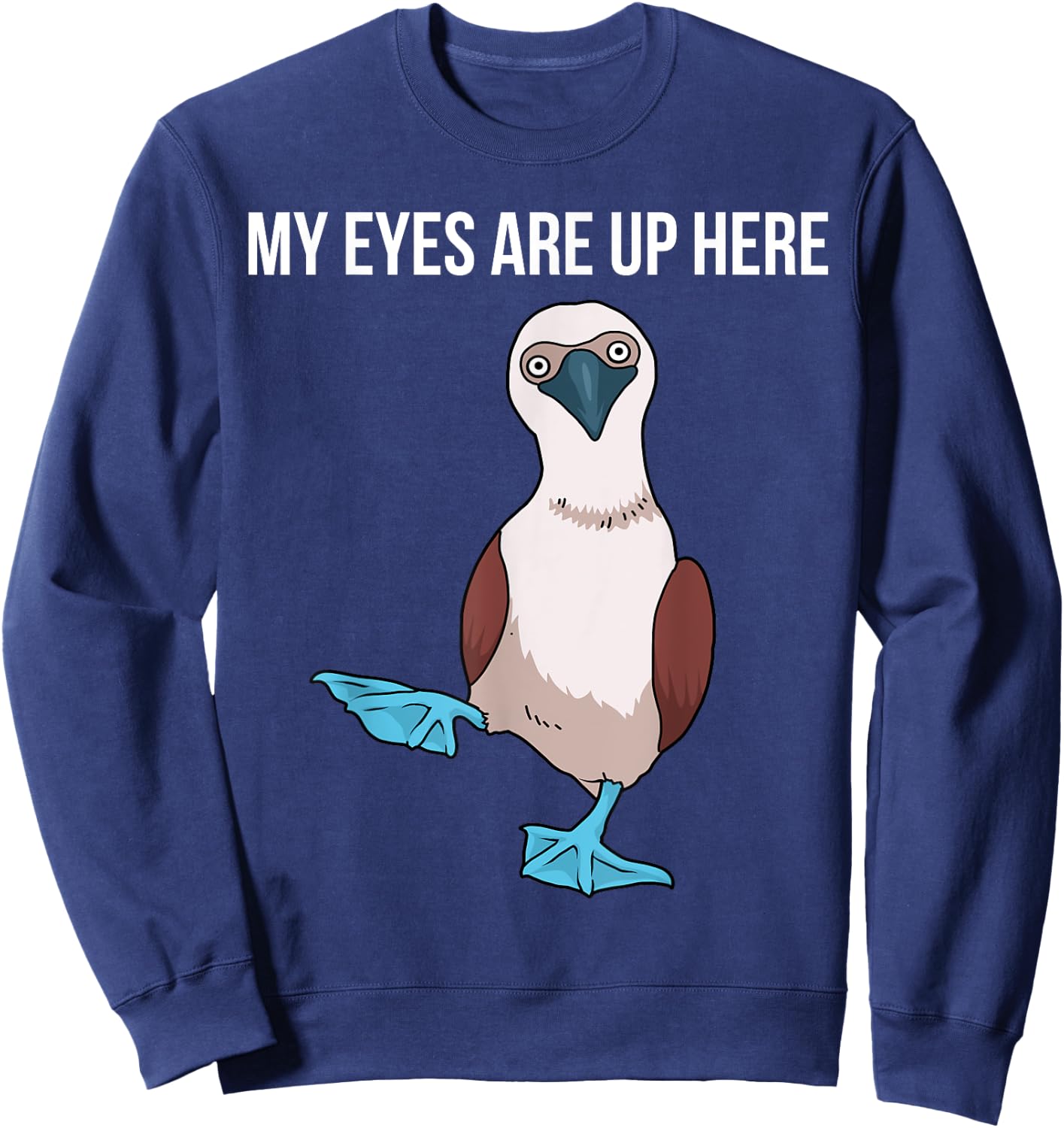 Footed Bobby Shirt Women I Love Bobbies Funny Blue Bird Sweatshirt - Sweatshirt | Navy