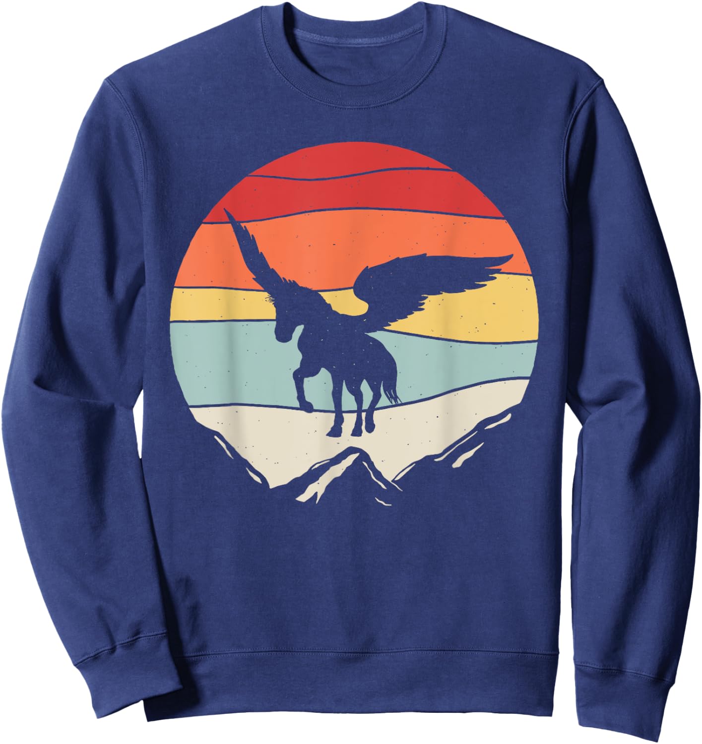 Vintage Retro Pegasus Greek Mythology Sweatshirt - Sweatshirt | Navy