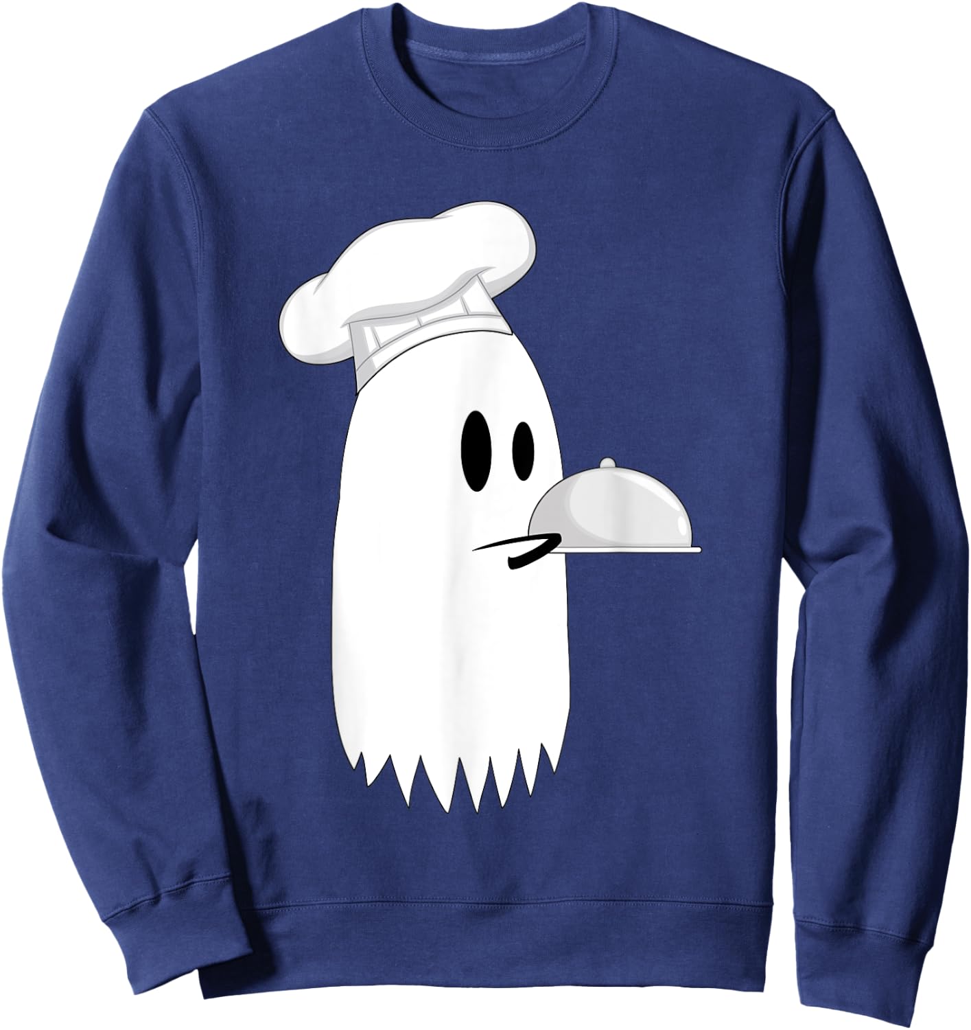 Spooky Ghost Cooking Chef Halloween Costume Gift Sweatshirt - Sweatshirt | Navy