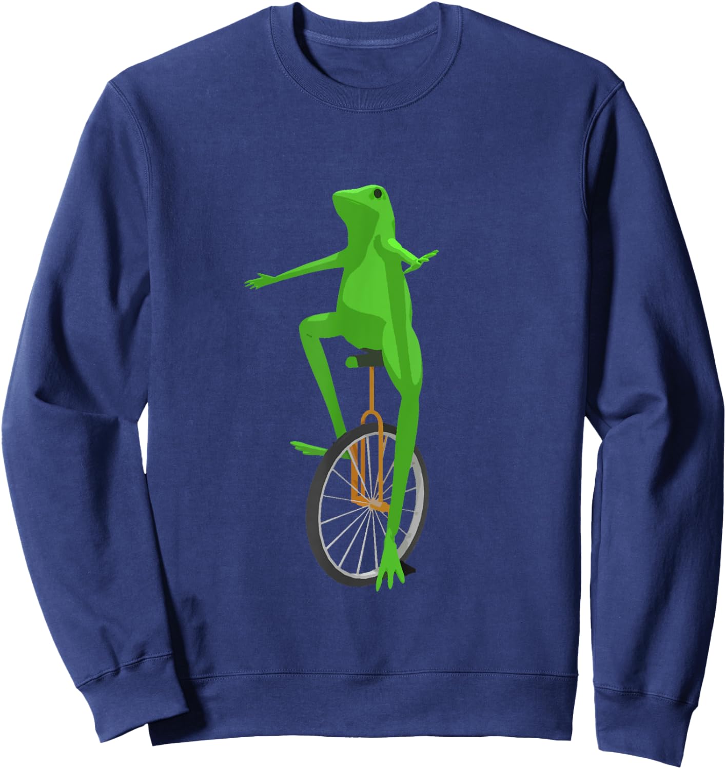 Here Come Dat Boi: Oh sh__ waddup Meme Sweatshirt - Sweatshirt | Navy