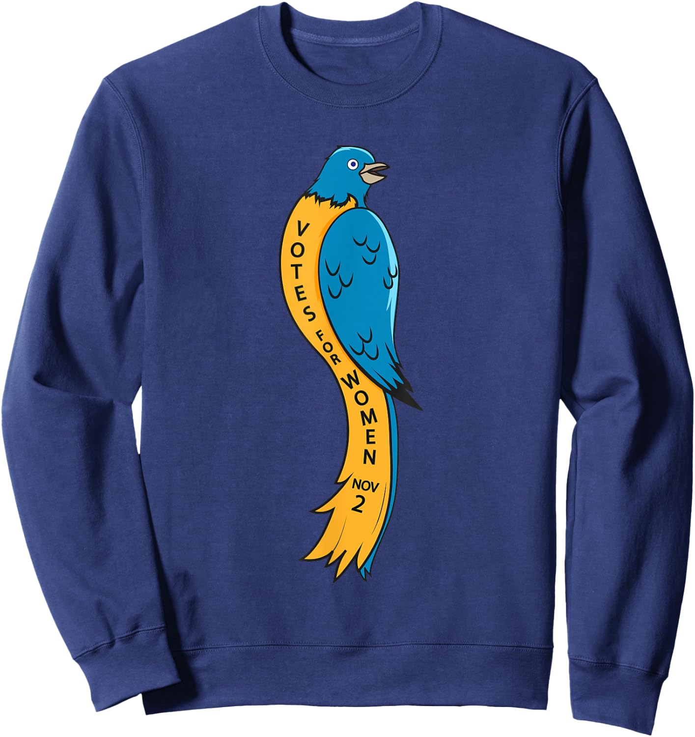 Votes Suffrage Blue Bird 100 Years Feminist Sweatshirt - Sweatshirt | Navy