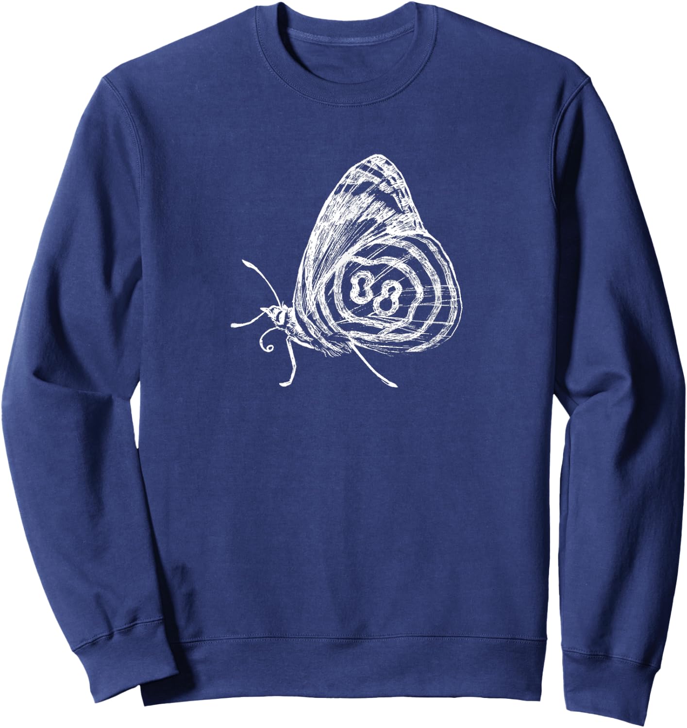Anna's Eighty-eight Shirt Butterfly Insect Bug Sweatshirt - Sweatshirt | Navy