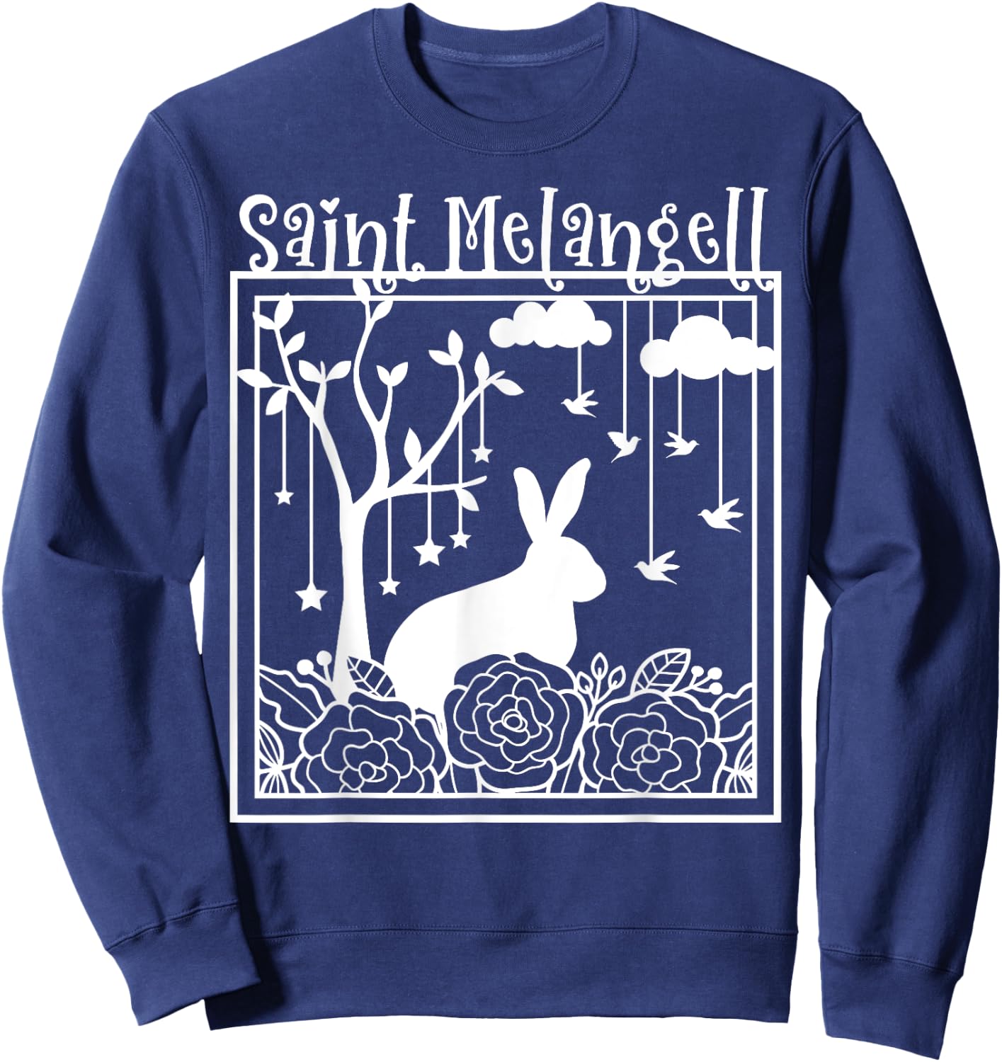 St Melangell Hares Rabbit Owner Catholic Sweatshirt - Sweatshirt | Navy