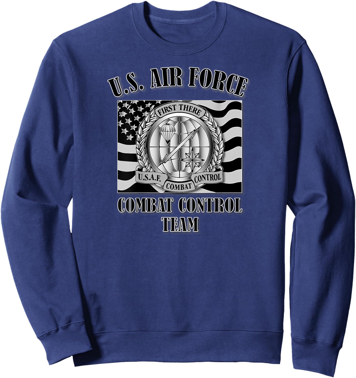 U.S. Air Force Combat Control Team (Back Design) Sweatshirt - Sweatshirt | Navy