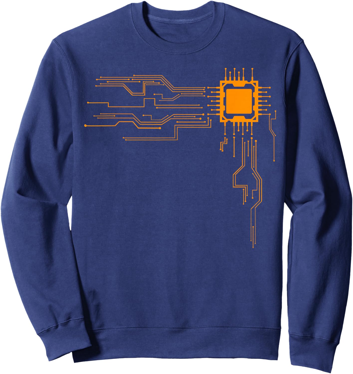 Funny Computer Geek Nerd Gift Cool Computer Core Circuit Sweatshirt - Sweatshirt | Navy