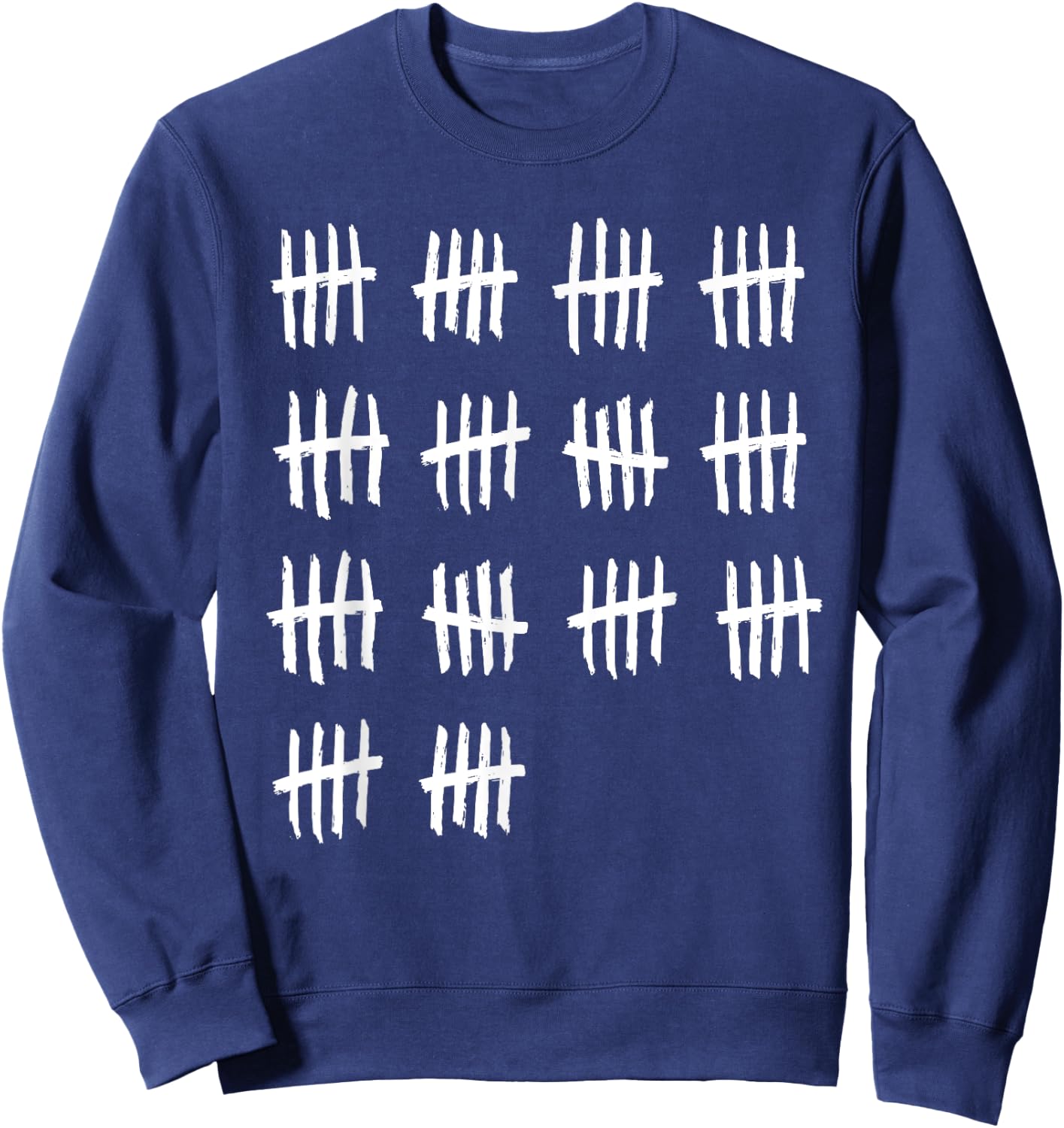 70th Birthday Outfit 70 Years Old Tally Marks Anniversary Sweatshirt - Sweatshirt | Navy