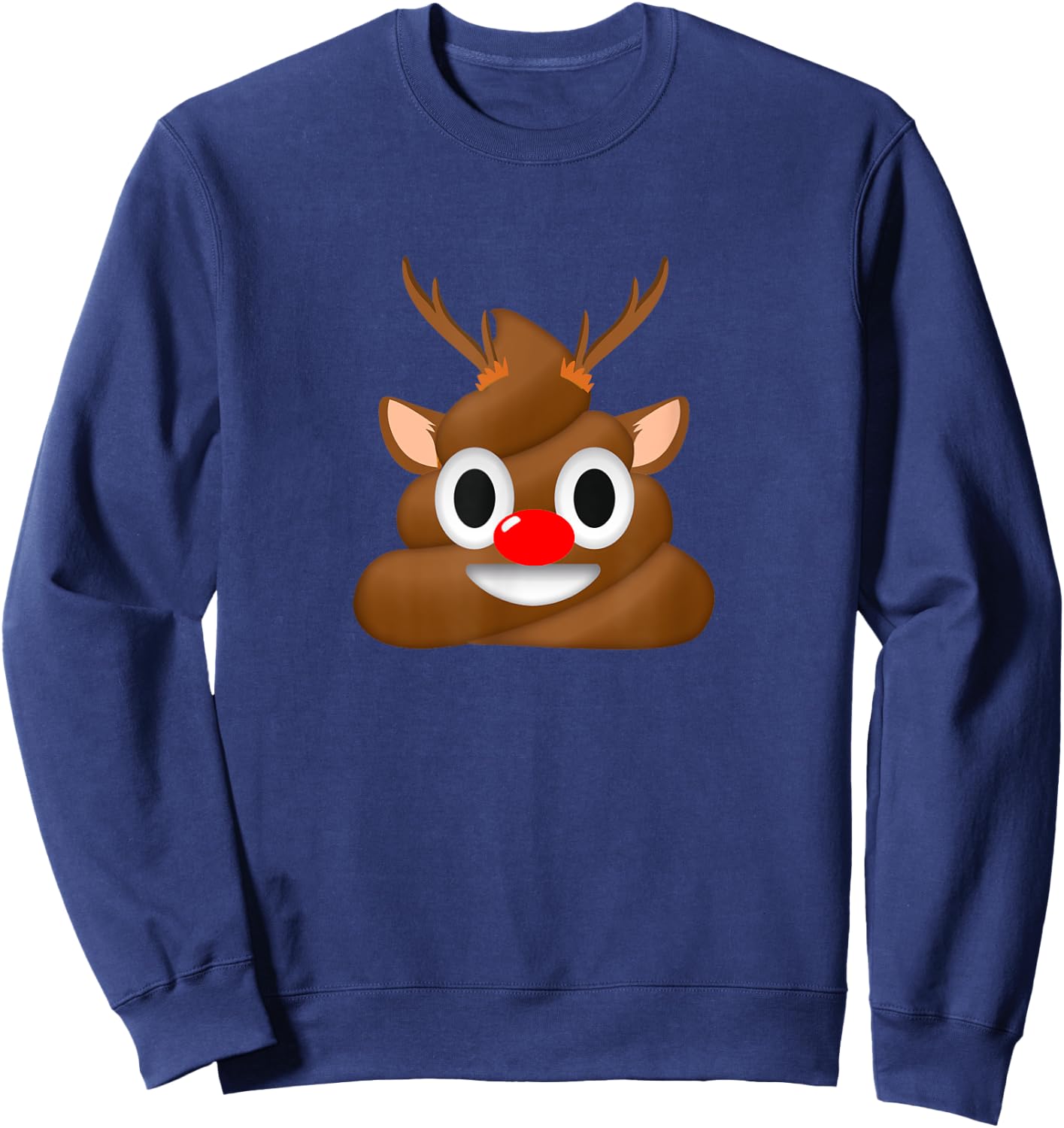 Christmas Reindeer Poop Holiday Sweatshirt - Sweatshirt | Navy