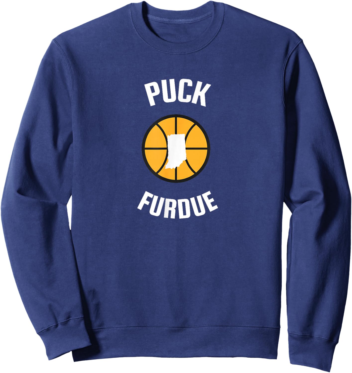 Classic Puck Furdue Rivalry Retro Basketball - Red, Small Sweatshirt - Sweatshirt | Navy