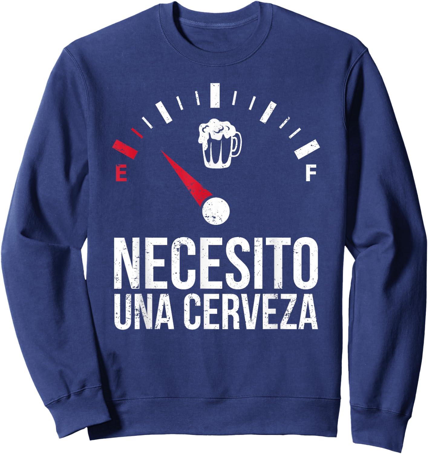 Funny I need a Beer Shirt, Necesito una cerveza, Speed Sweatshirt - Sweatshirt | Navy
