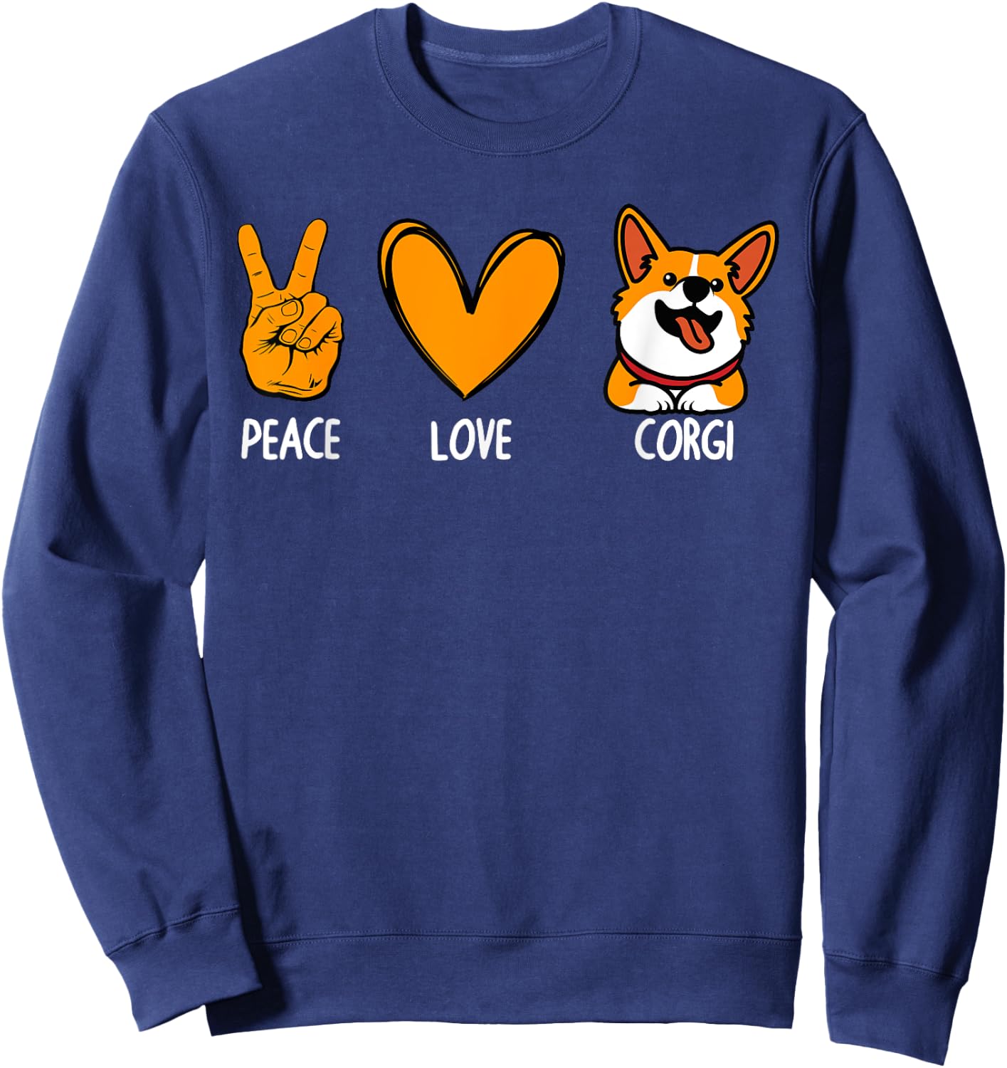 Funny Corgi Design Women Kids Puppy Corgi Dog Lover Sweatshirt - Sweatshirt | Navy