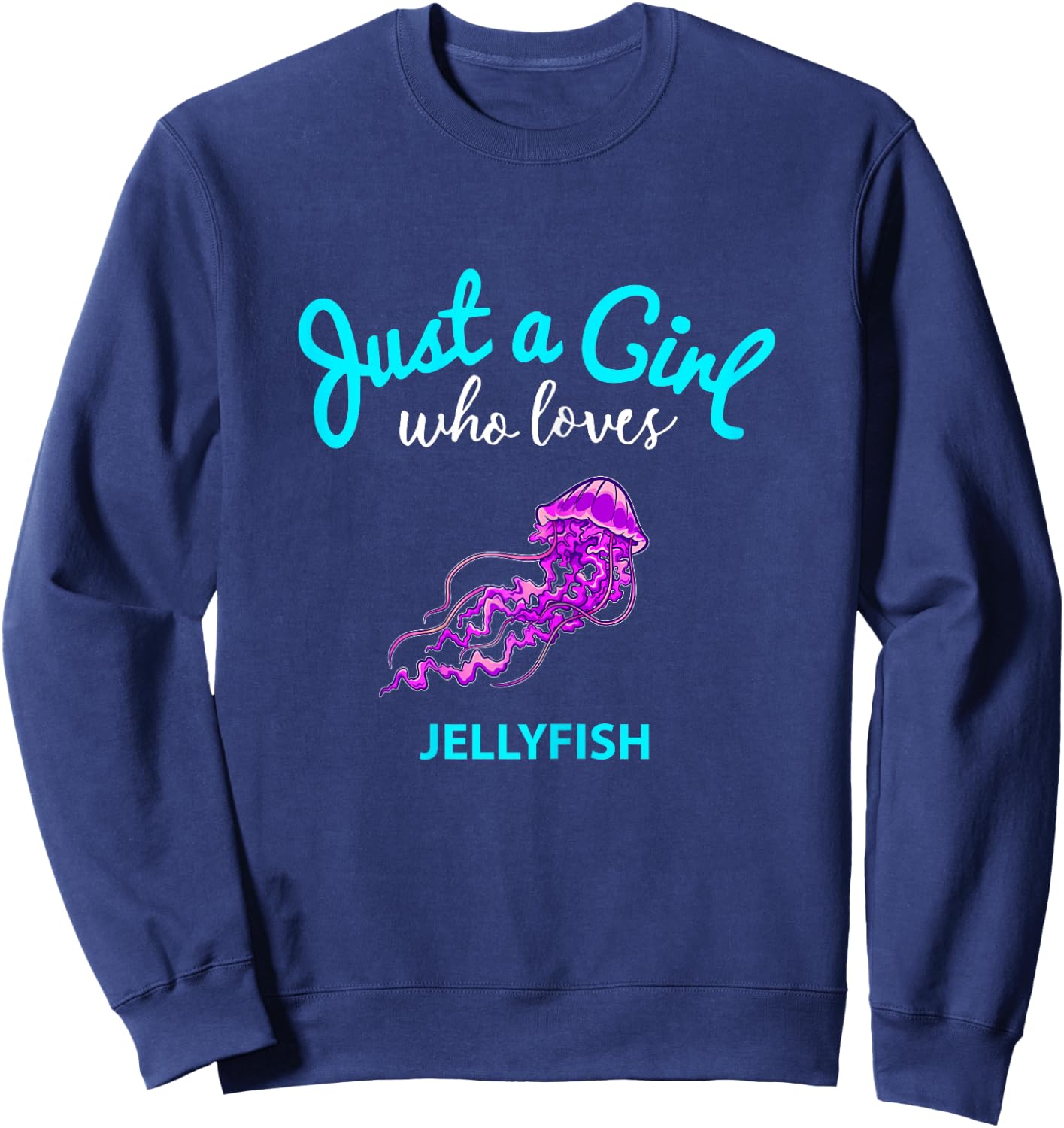 Jellyfish Shirt for Girls | Jellyfish for Children Sweatshirt - Sweatshirt | Navy